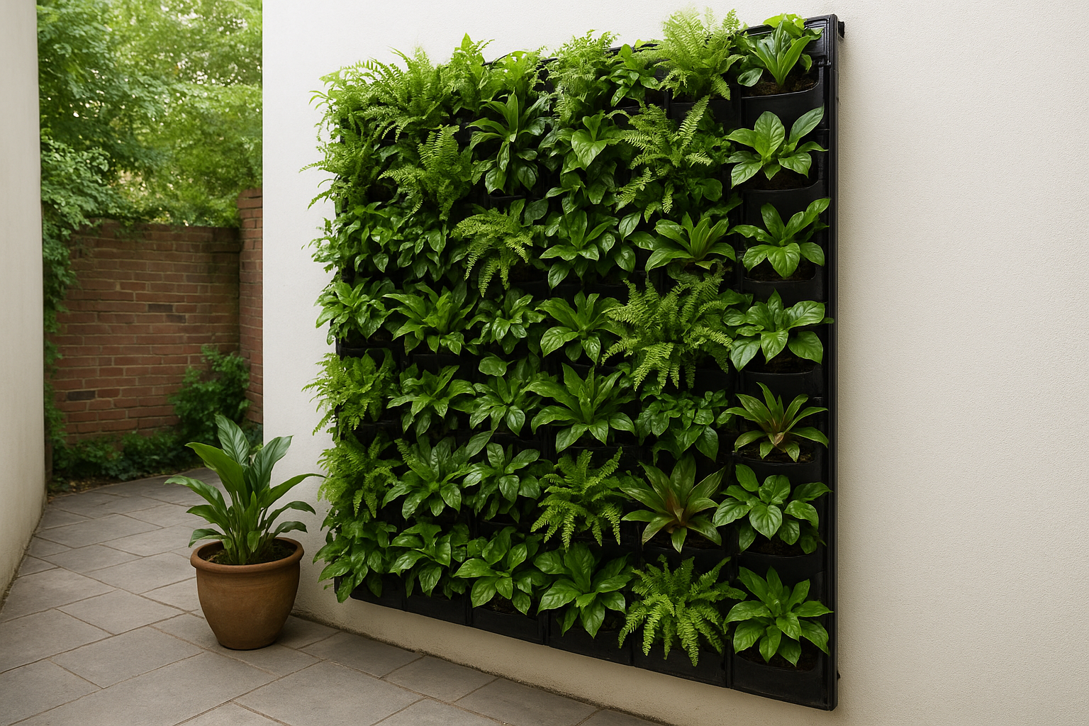 1. Vertical living walls with EcoWall systems