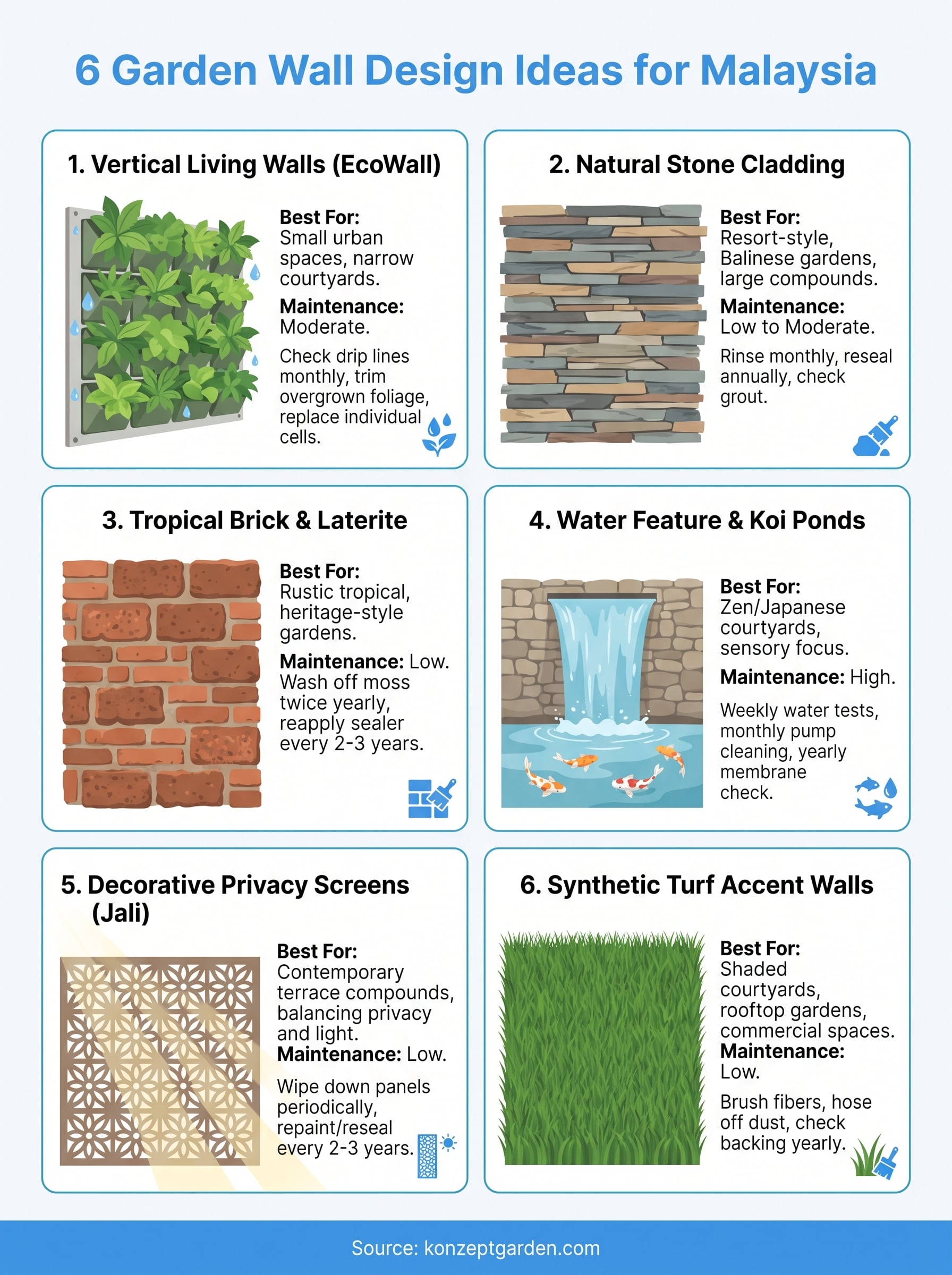 design for garden wall infographic