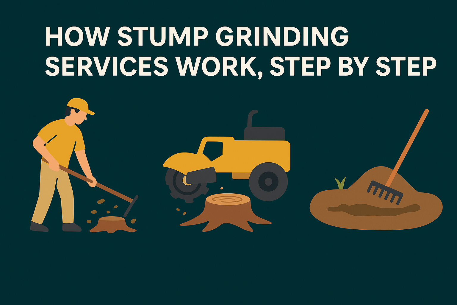 How stump grinding services work, step by step
