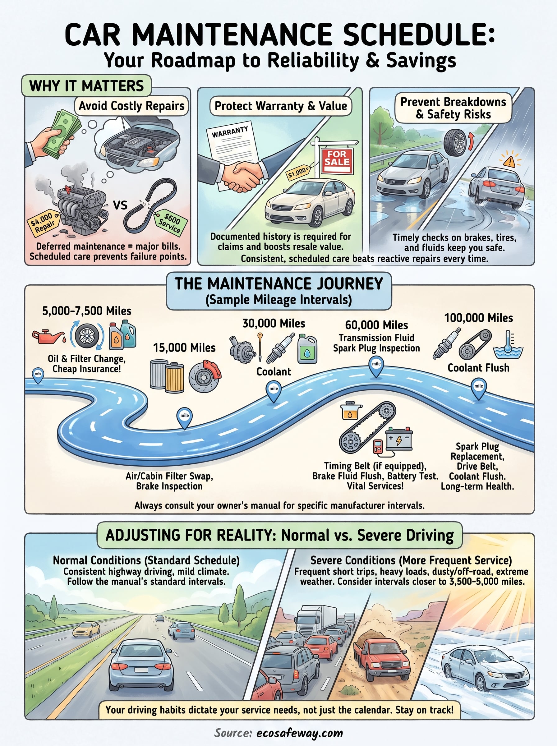 maintenance schedule infographic