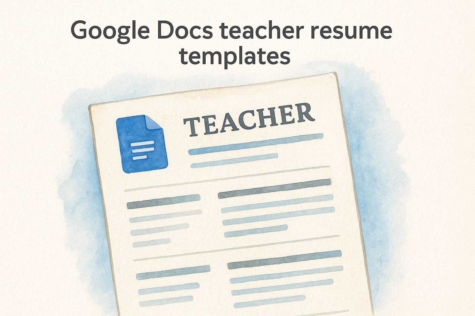 9. Google Docs teacher resume templates