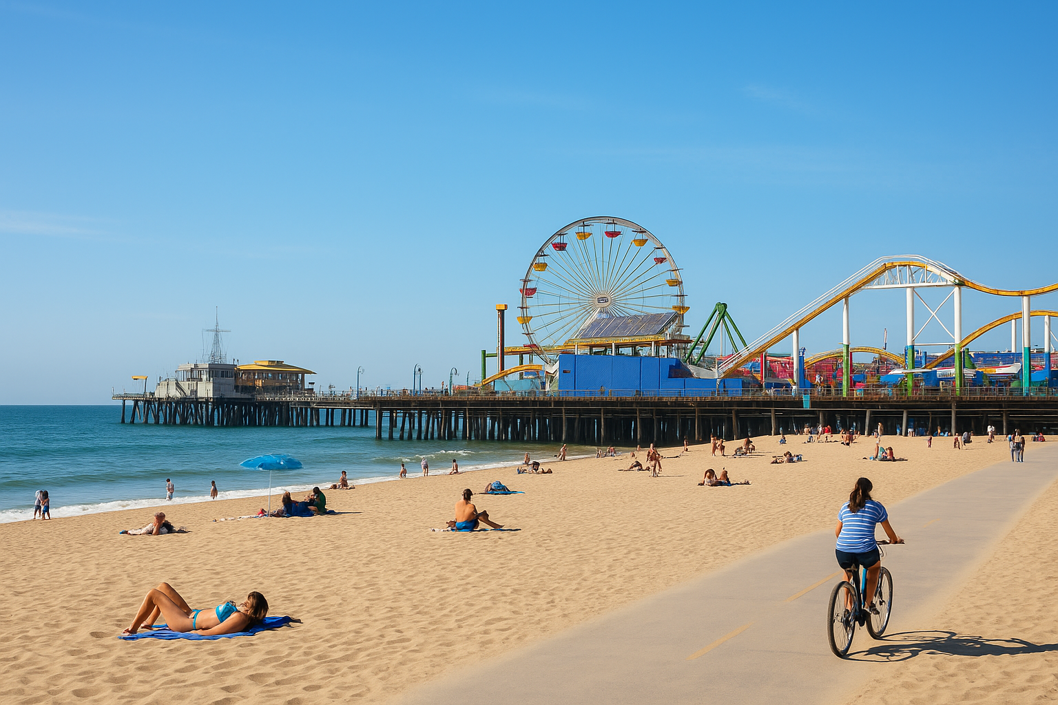 6. Relax on the sand at Santa Monica Pier and Beach