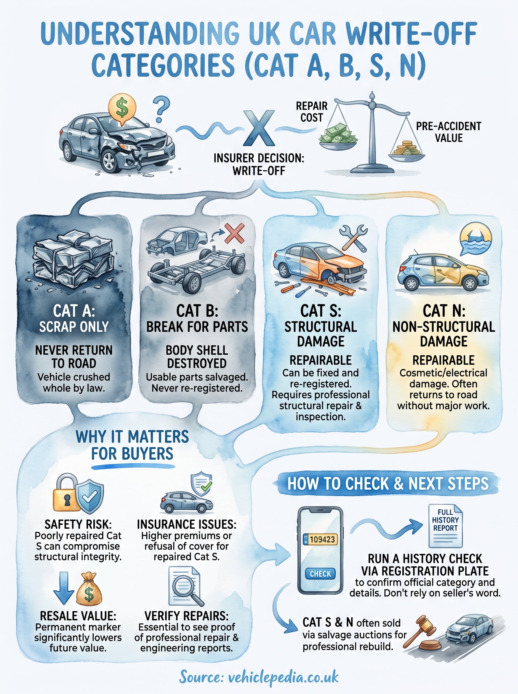 what is a write-off car infographic