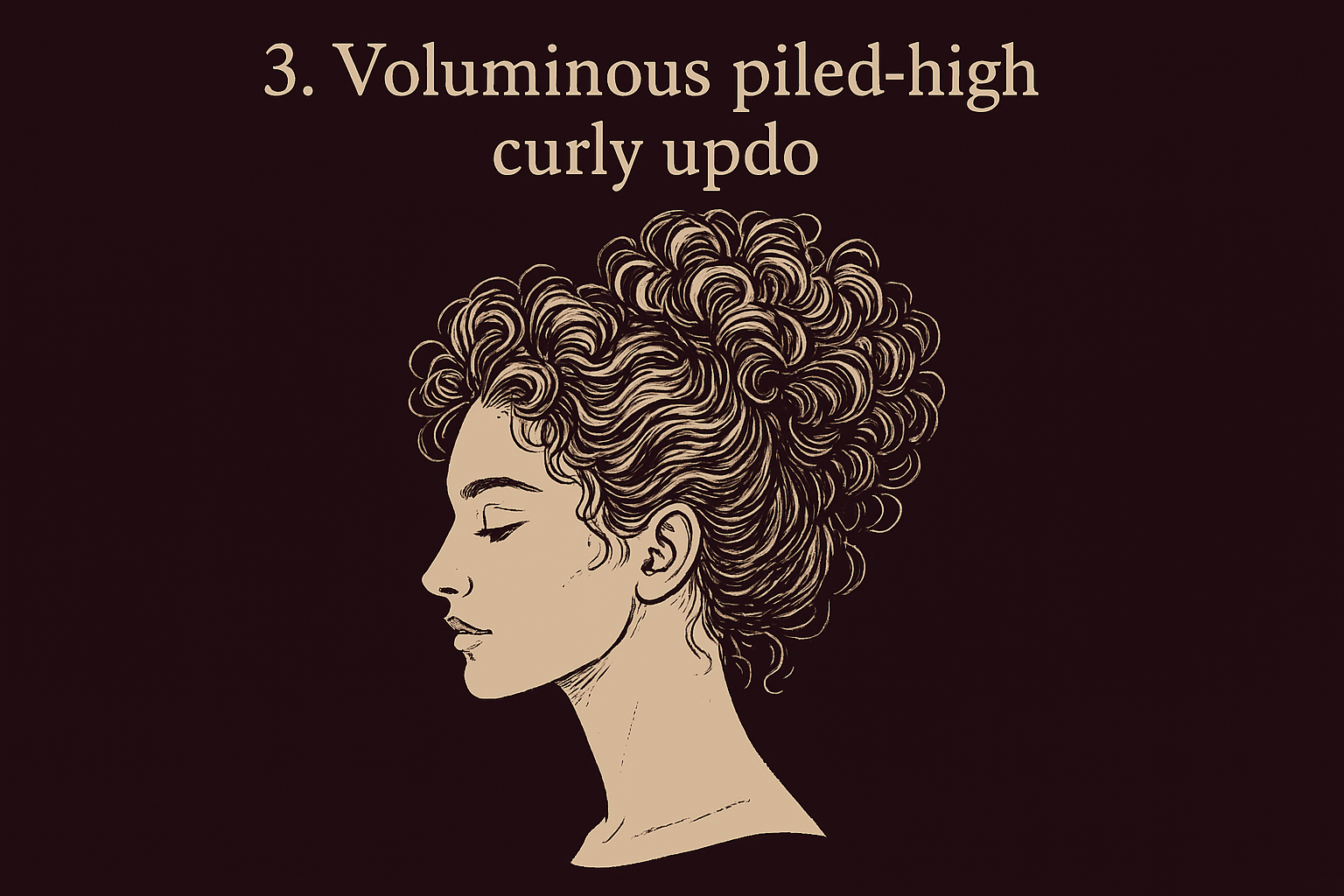 3. Voluminous piled-high curly updo