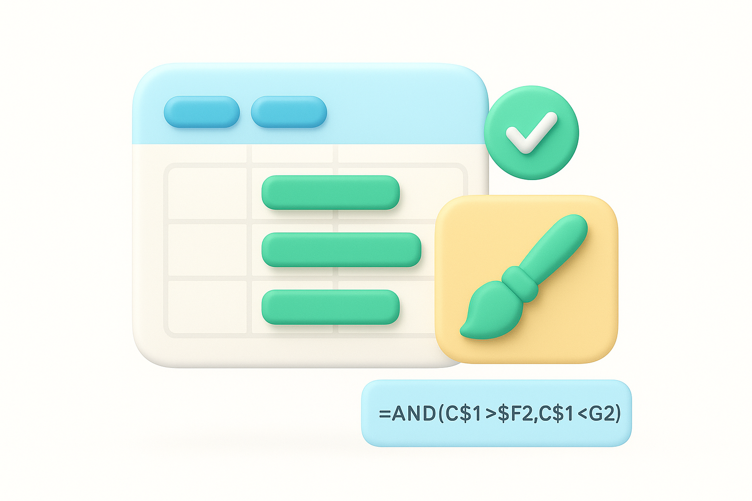 Turn cells into Gantt bars with conditional formatting