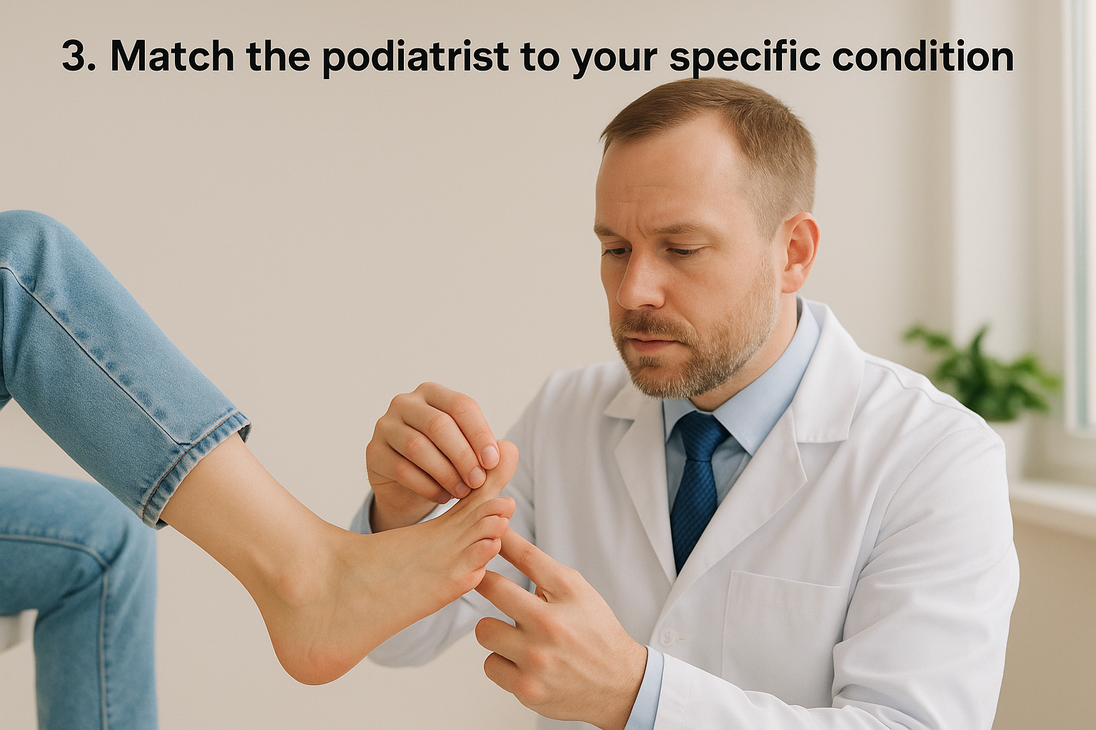 3. Match the podiatrist to your specific condition