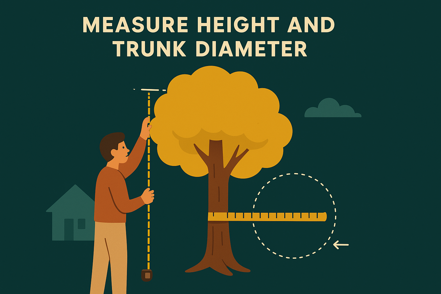 Measure height and trunk diameter