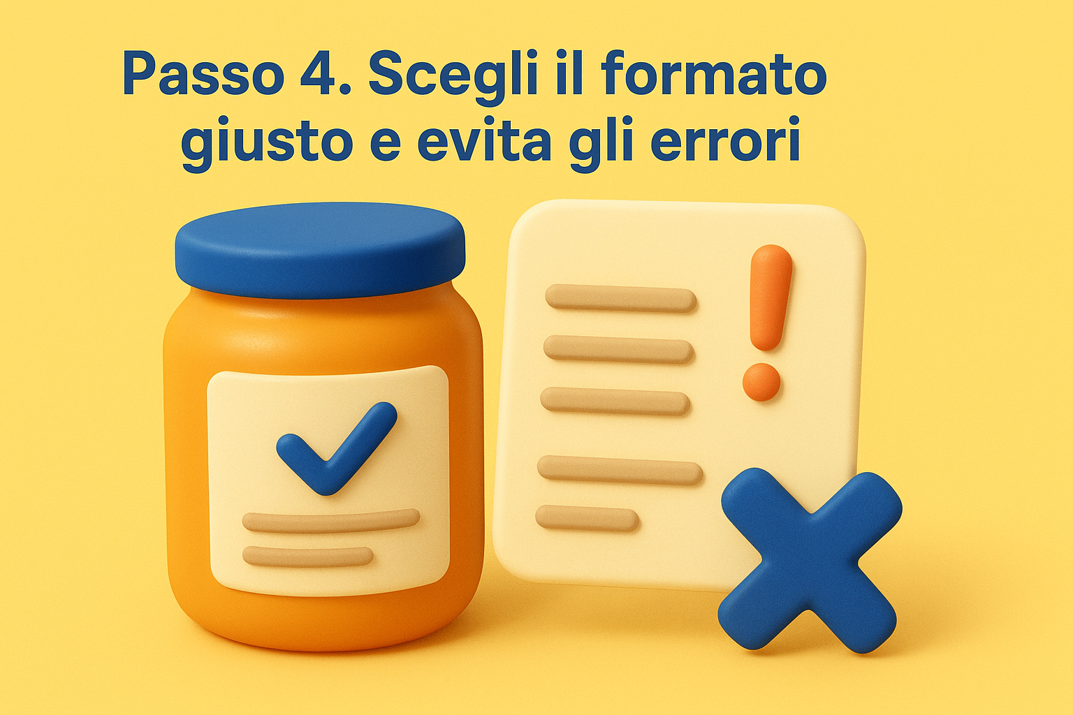 Passo 4. Scegli il formato giusto e evita gli errori