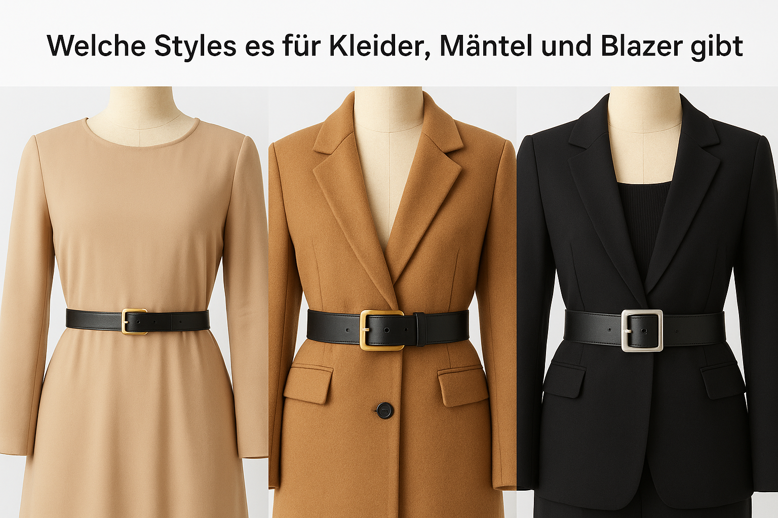 Welche Styles es für Kleider, Mäntel und Blazer gibt