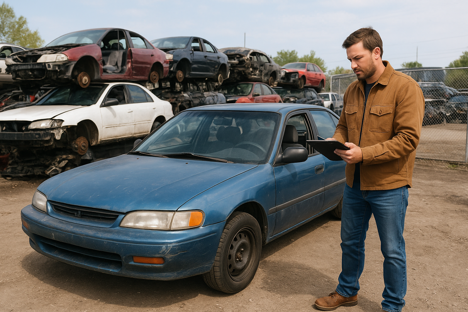 Towing Junk Car for Cash: Detroit's No-Title Options 2. Detroit salvage yards and u-pull-it lots