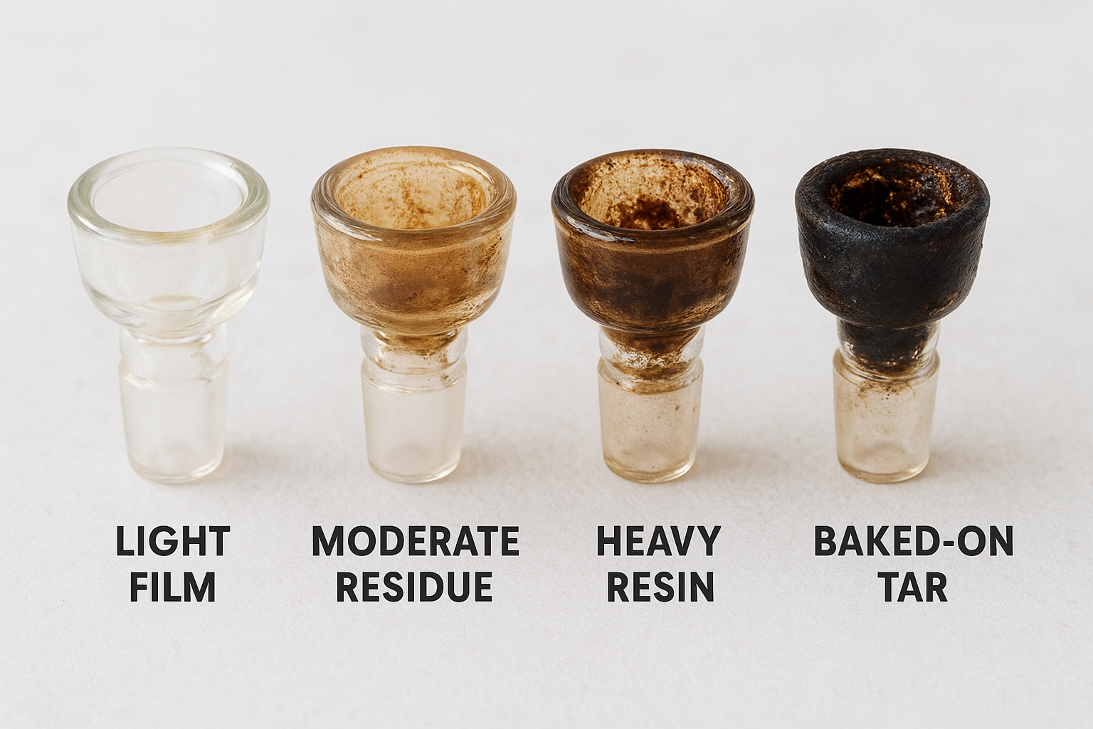 What buildup looks like at each stage