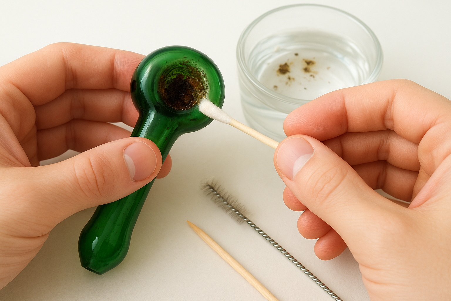 Step 3. Scrub away stubborn resin