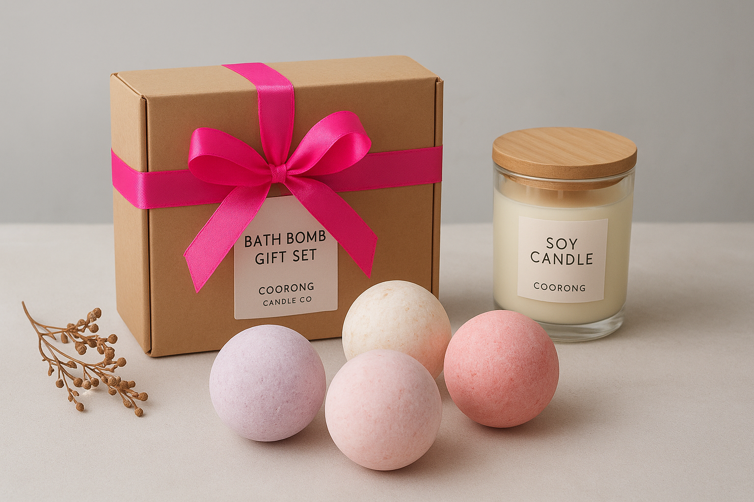 1. Coorong Candle Co. bath bomb gift sets