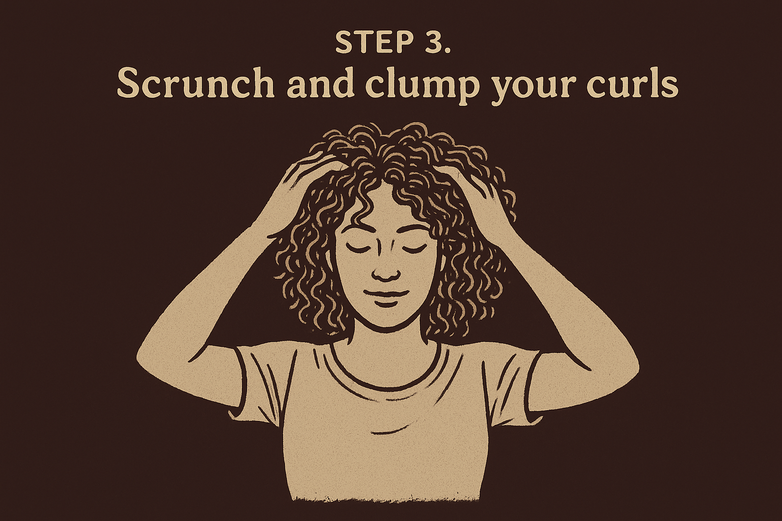 Step 3. Scrunch and clump your curls