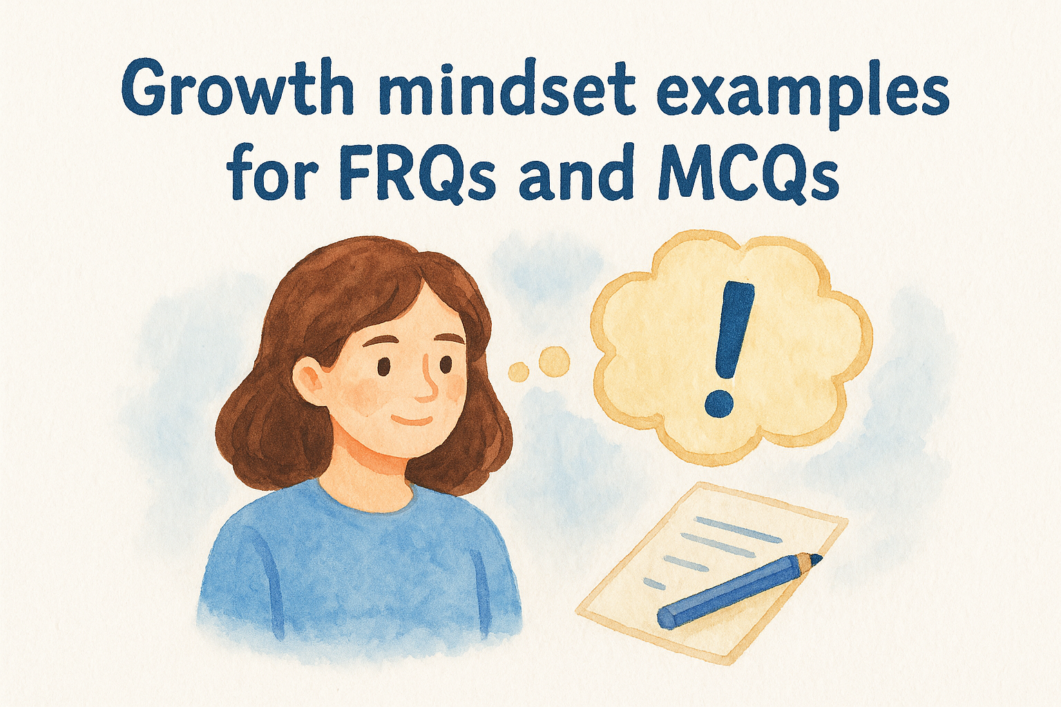Growth mindset examples for FRQs and MCQs