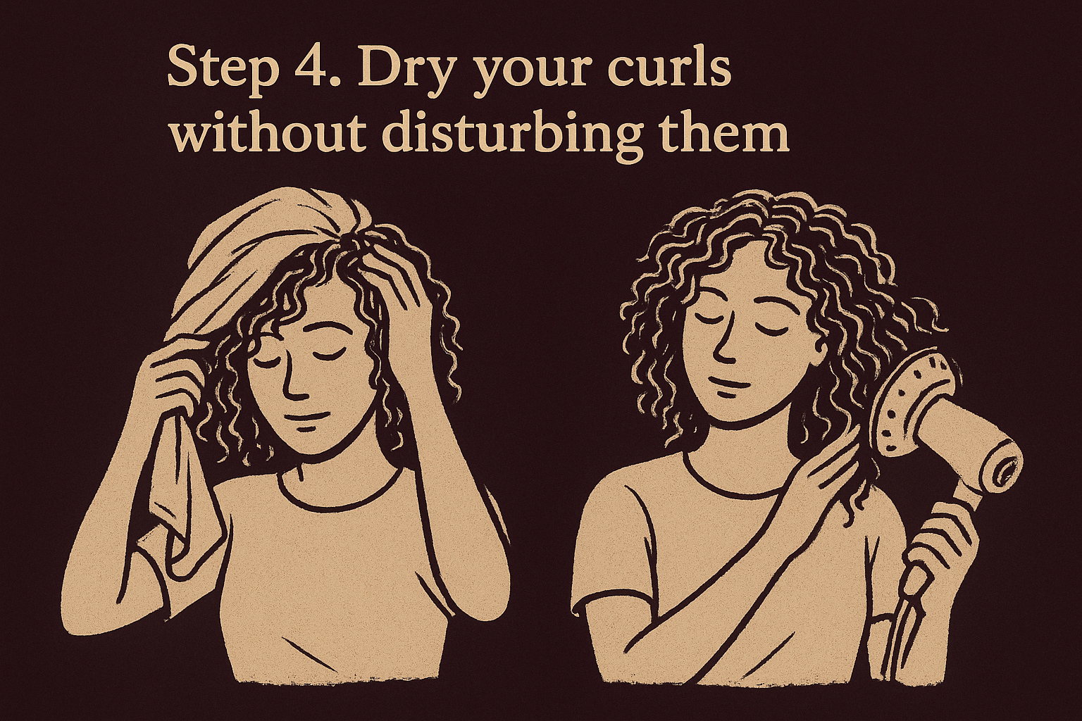 Step 4. Dry your curls without disturbing them