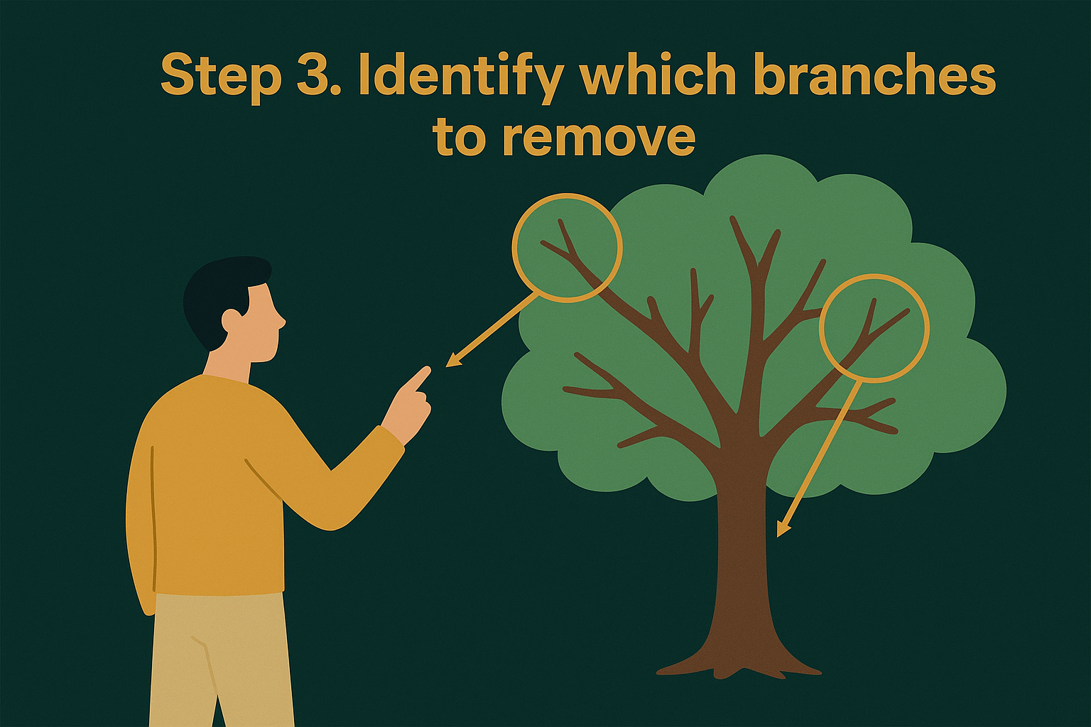 Step 3. Identify which branches to remove