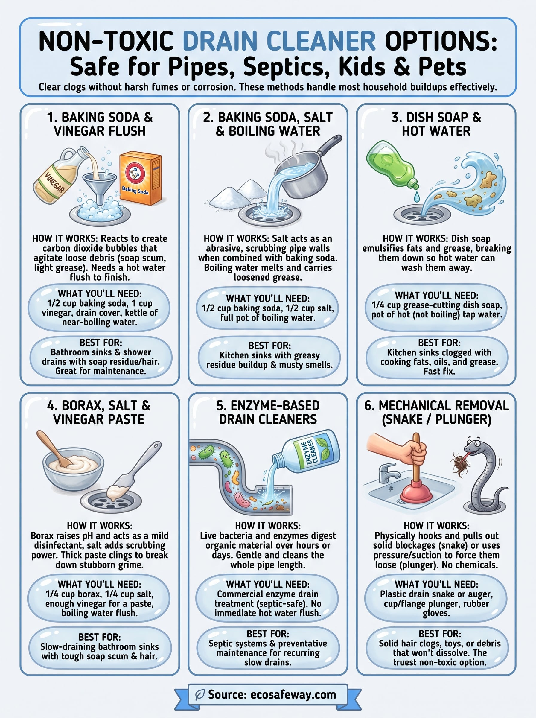 non toxic drain cleaner infographic