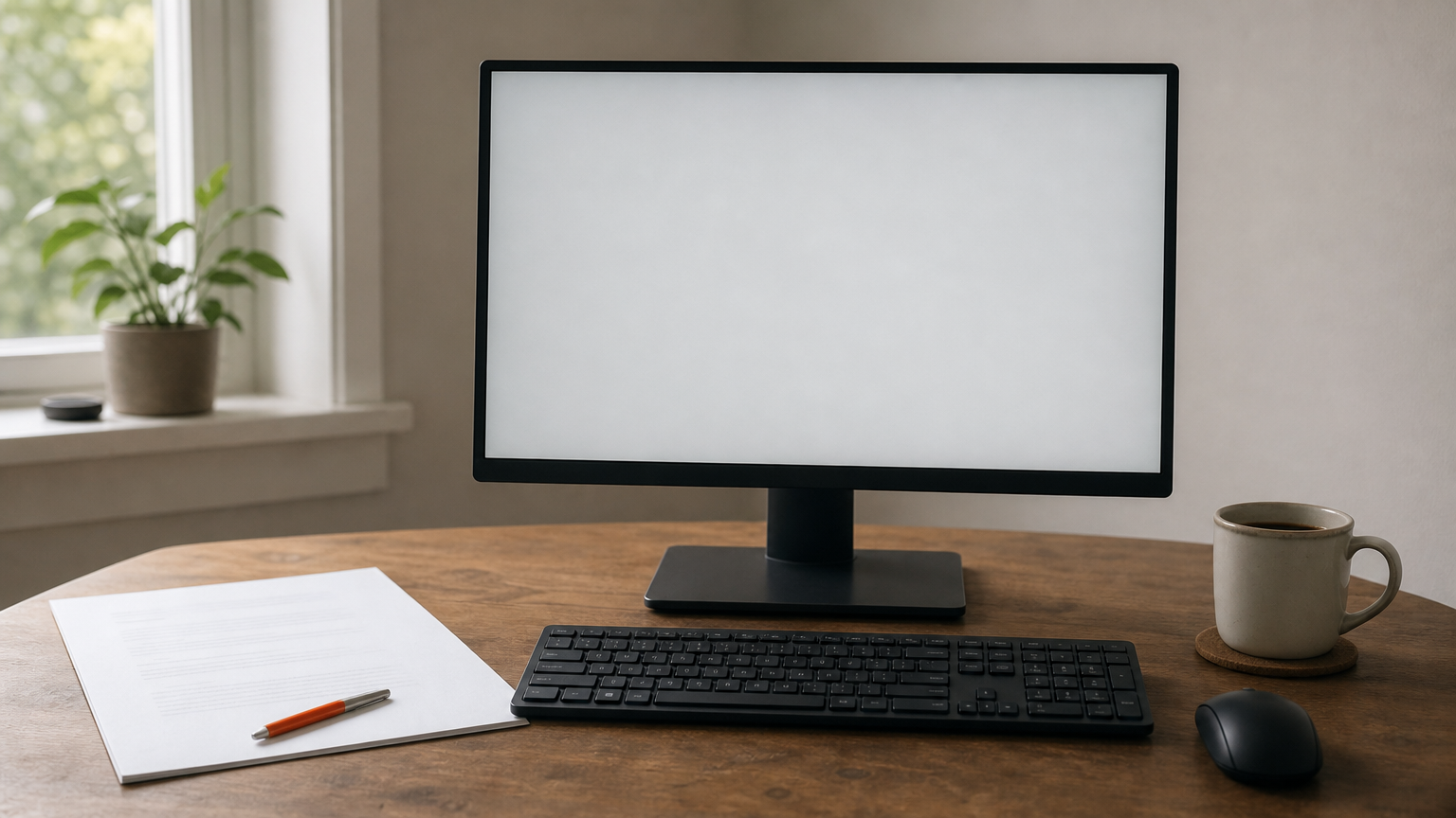 Computer screen displaying a formatted FAQ document in Microsoft Word next to a printed page.