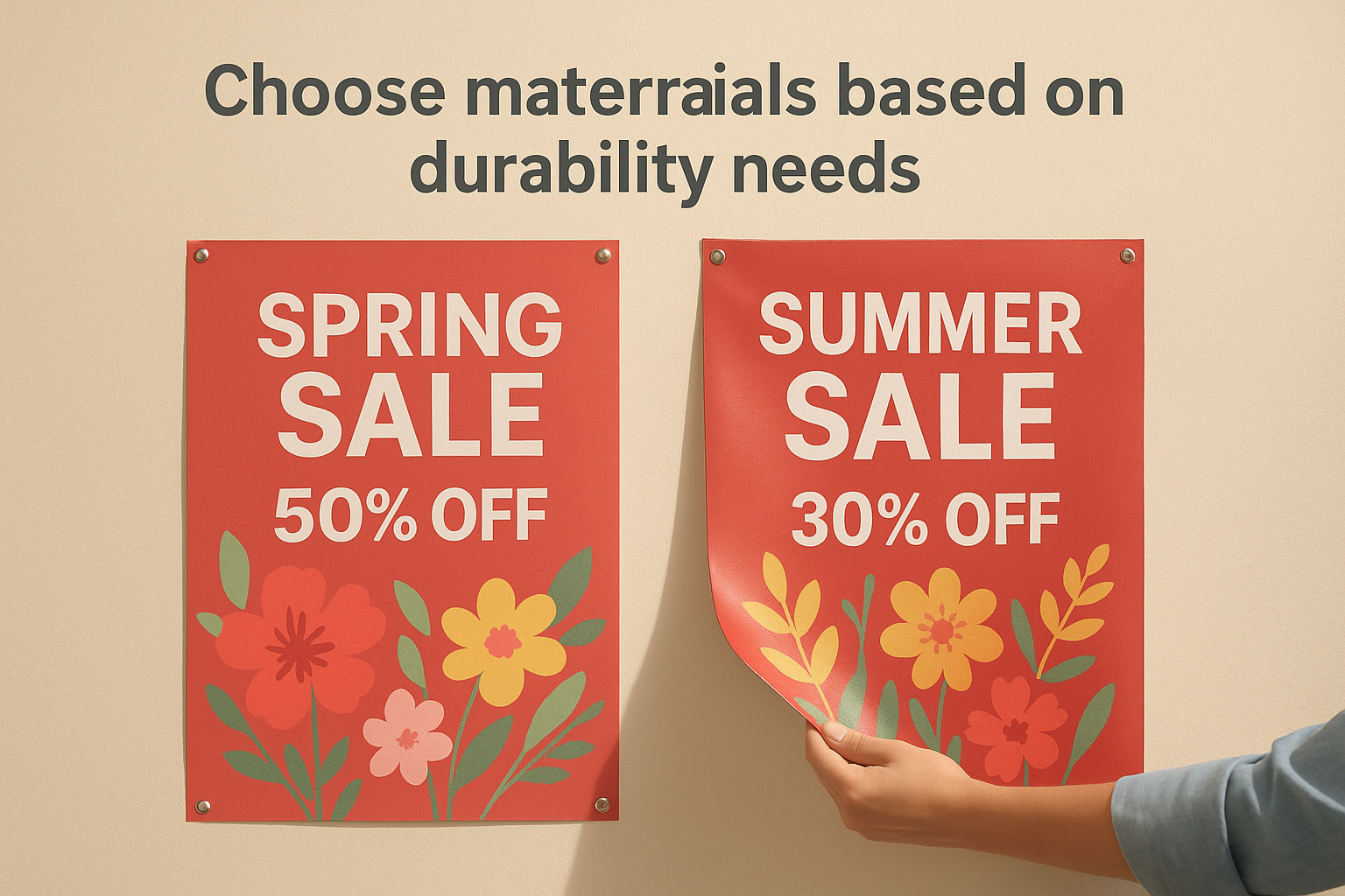 Choose materials based on durability needs