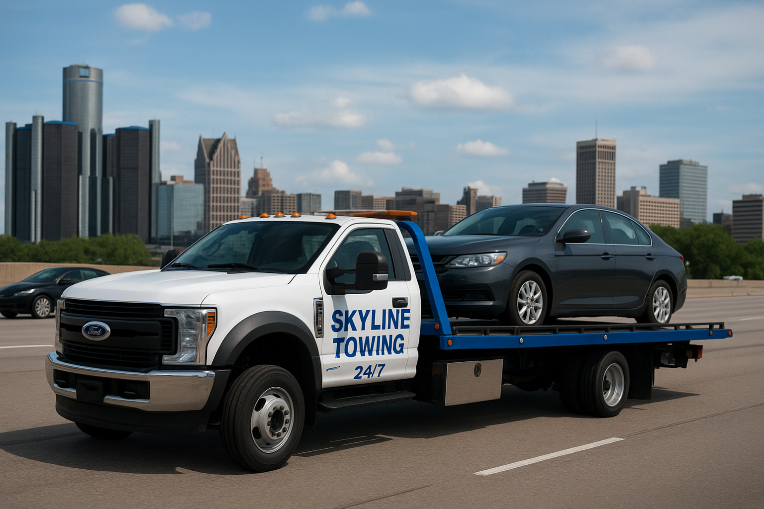 1. Skyline Towing: Detroit's 24/7 roadside rescue team