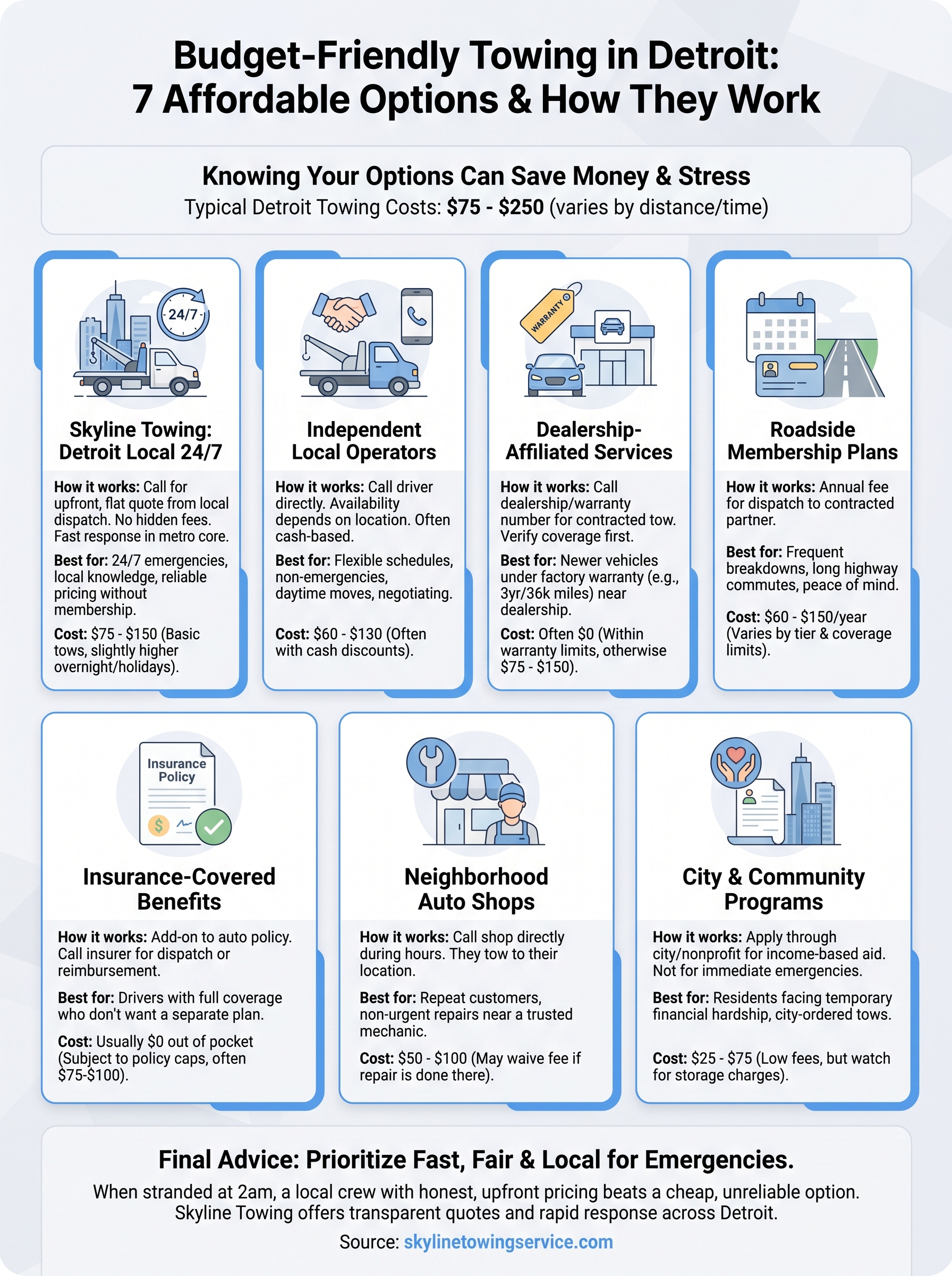 cheap towing truck service near me infographic