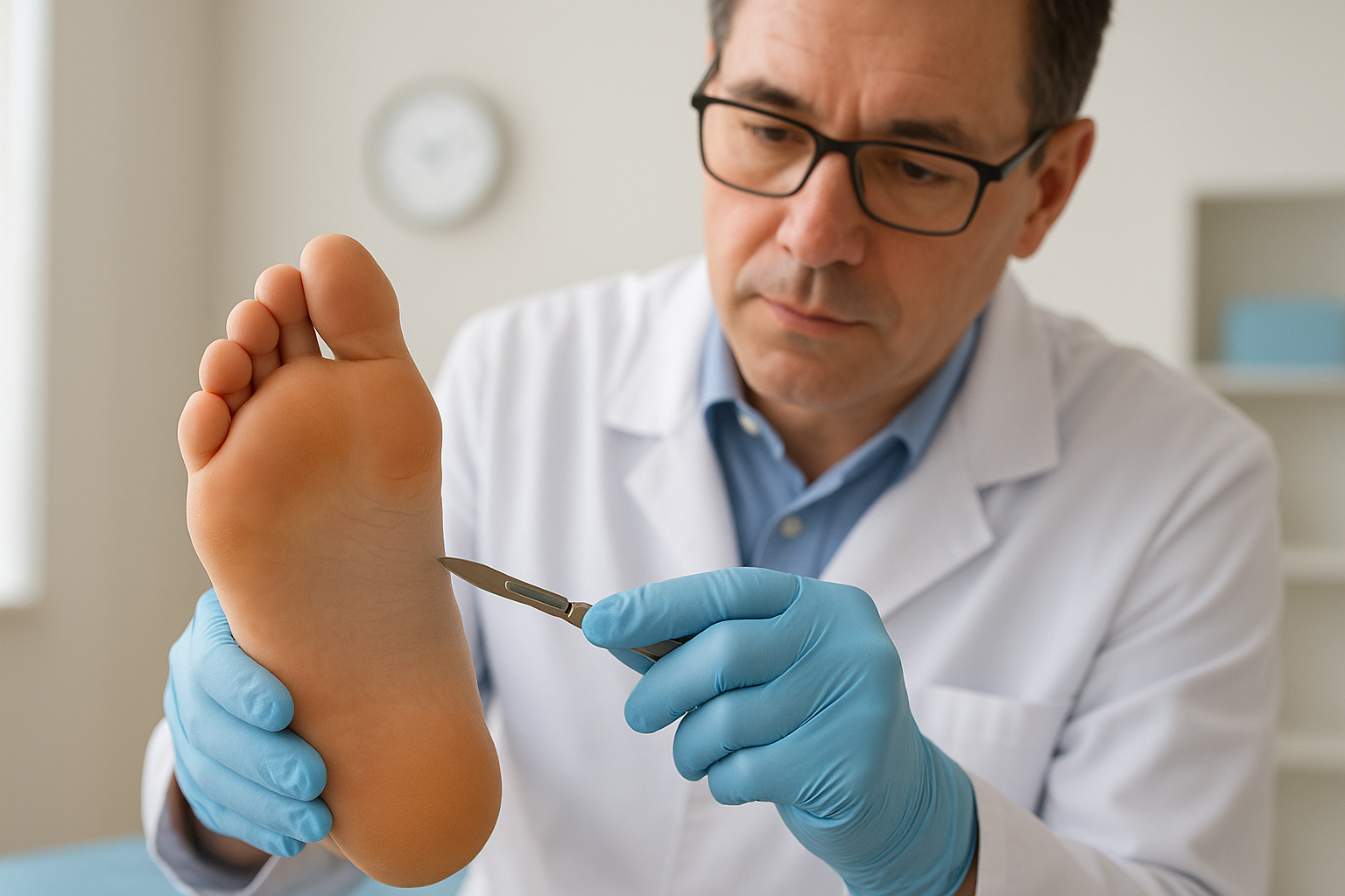 What happens during a podiatrist callus removal visit