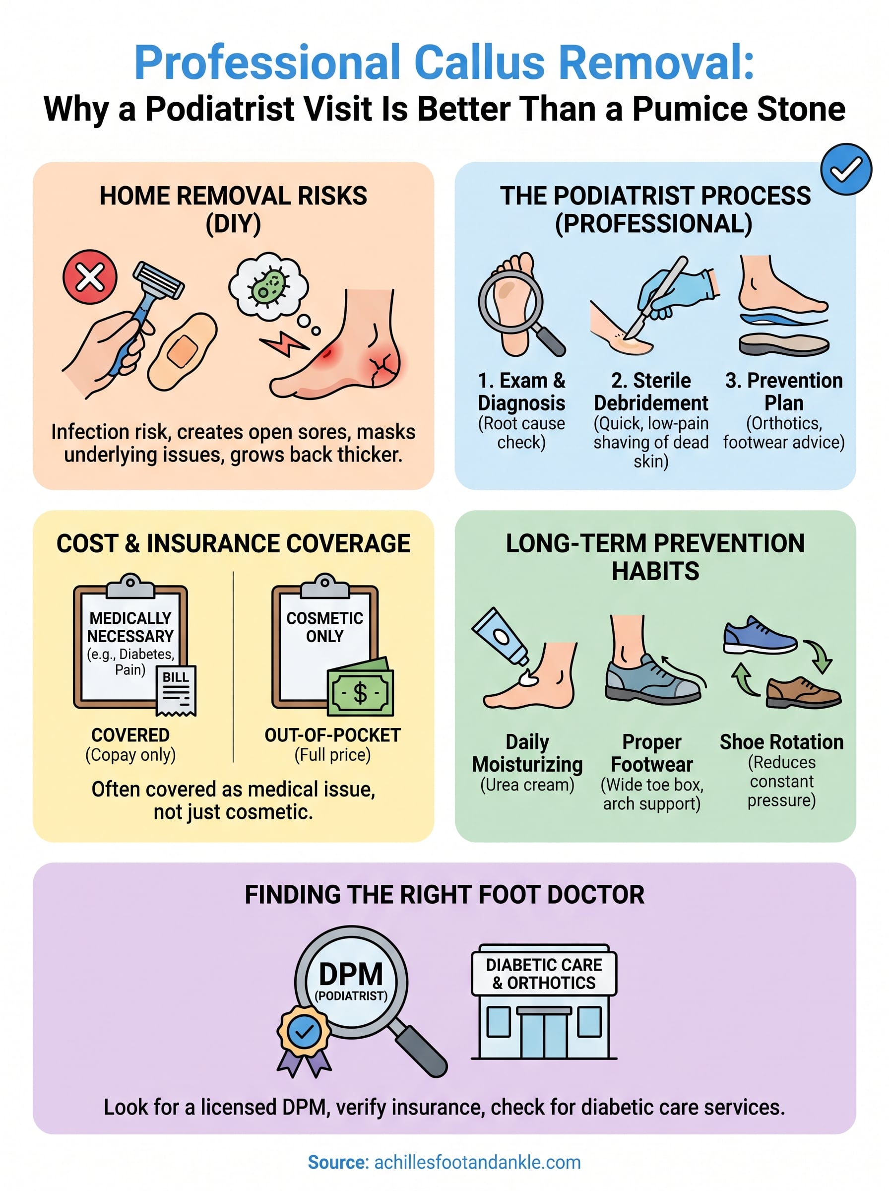 callus removal foot doctor infographic