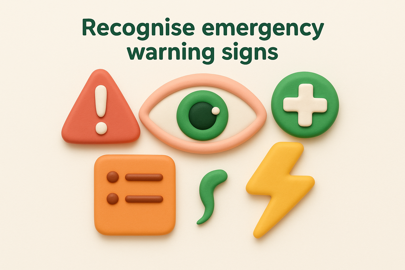 Recognise emergency warning signs