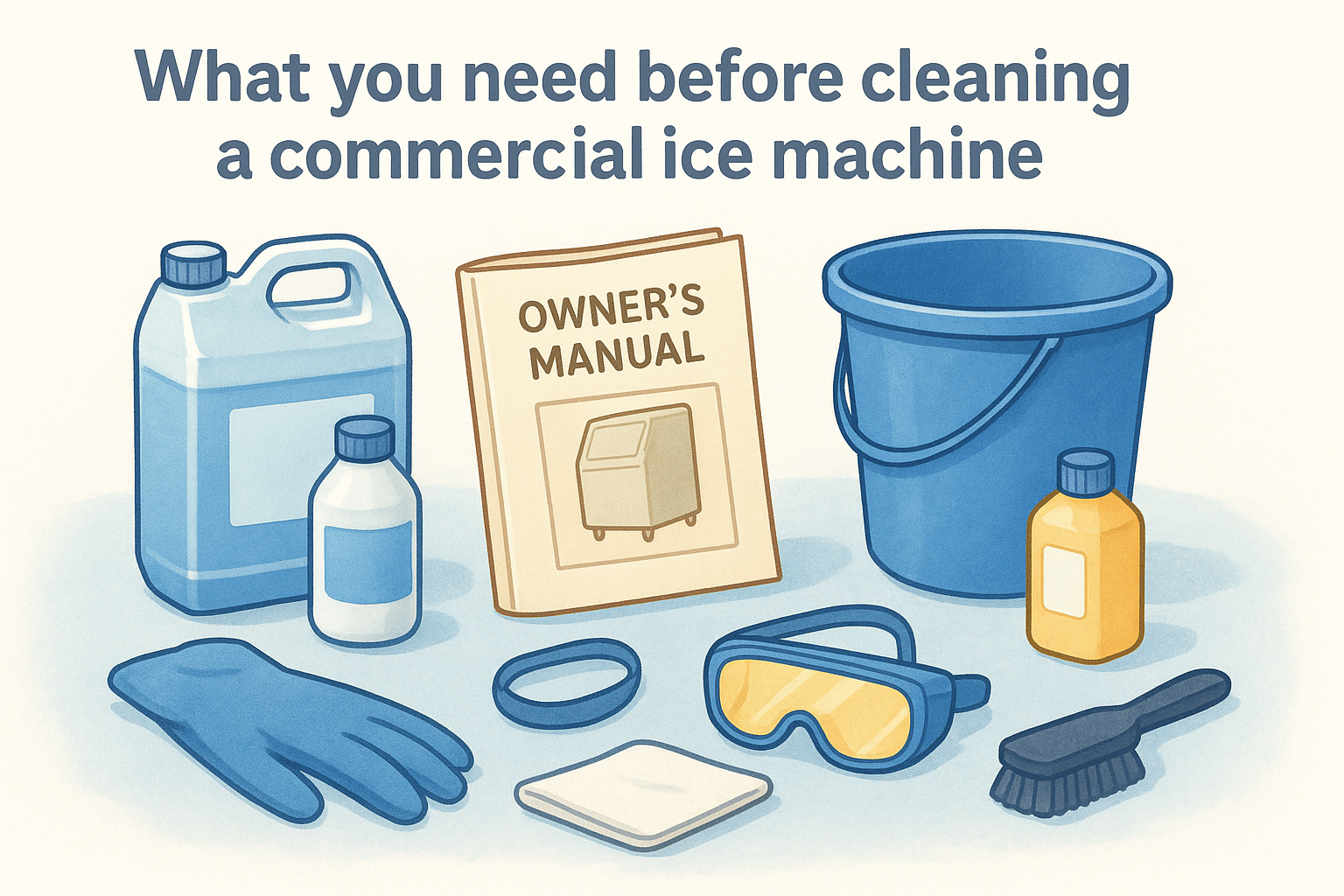 What you need before cleaning a commercial ice machine