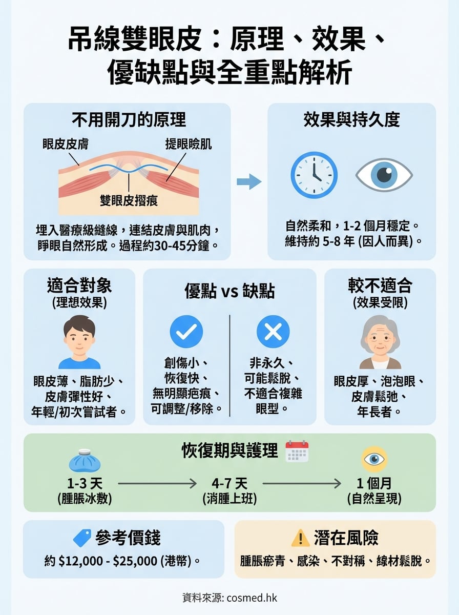 吊線雙眼皮 infographic