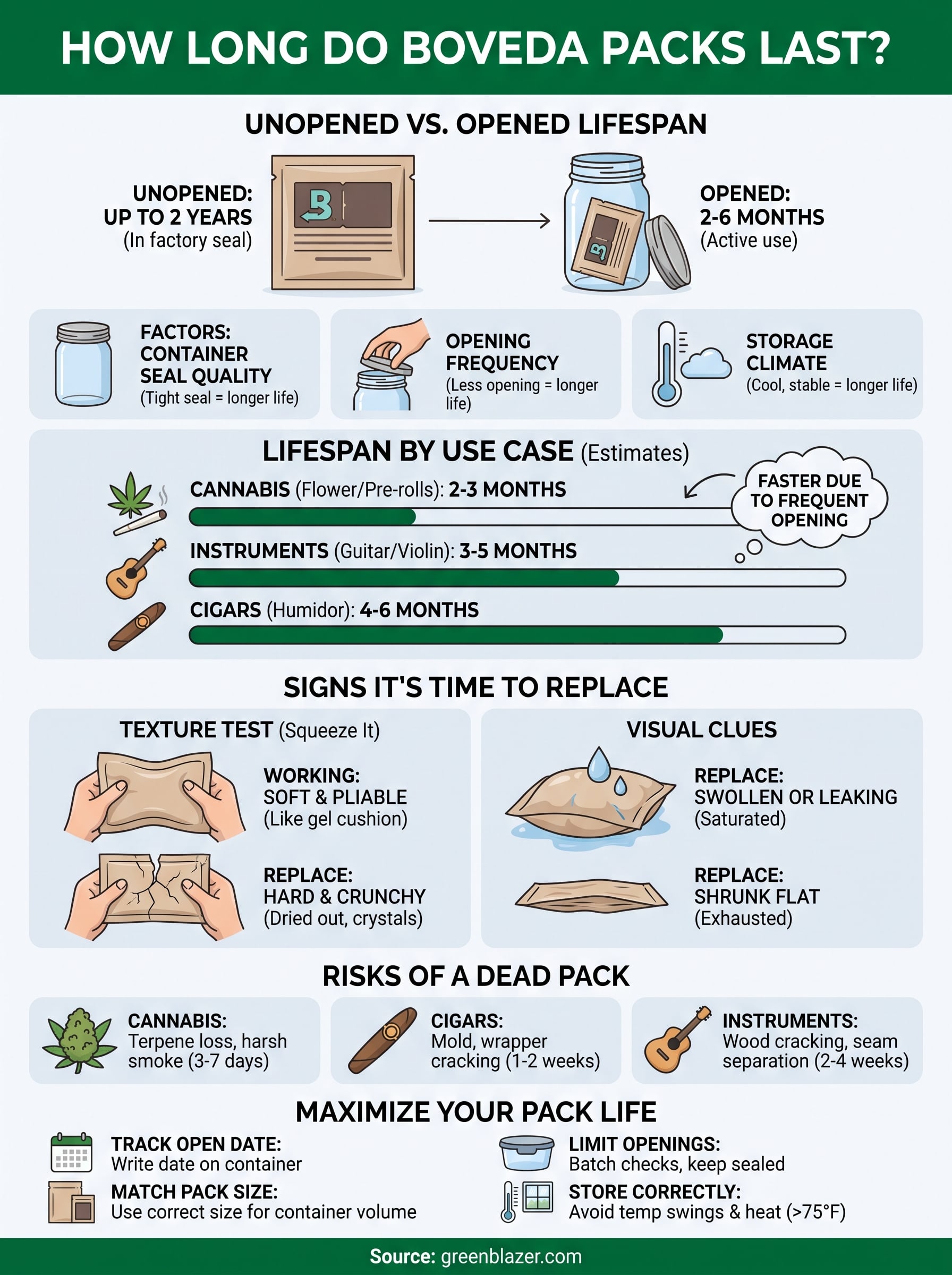 how long do boveda packs last infographic