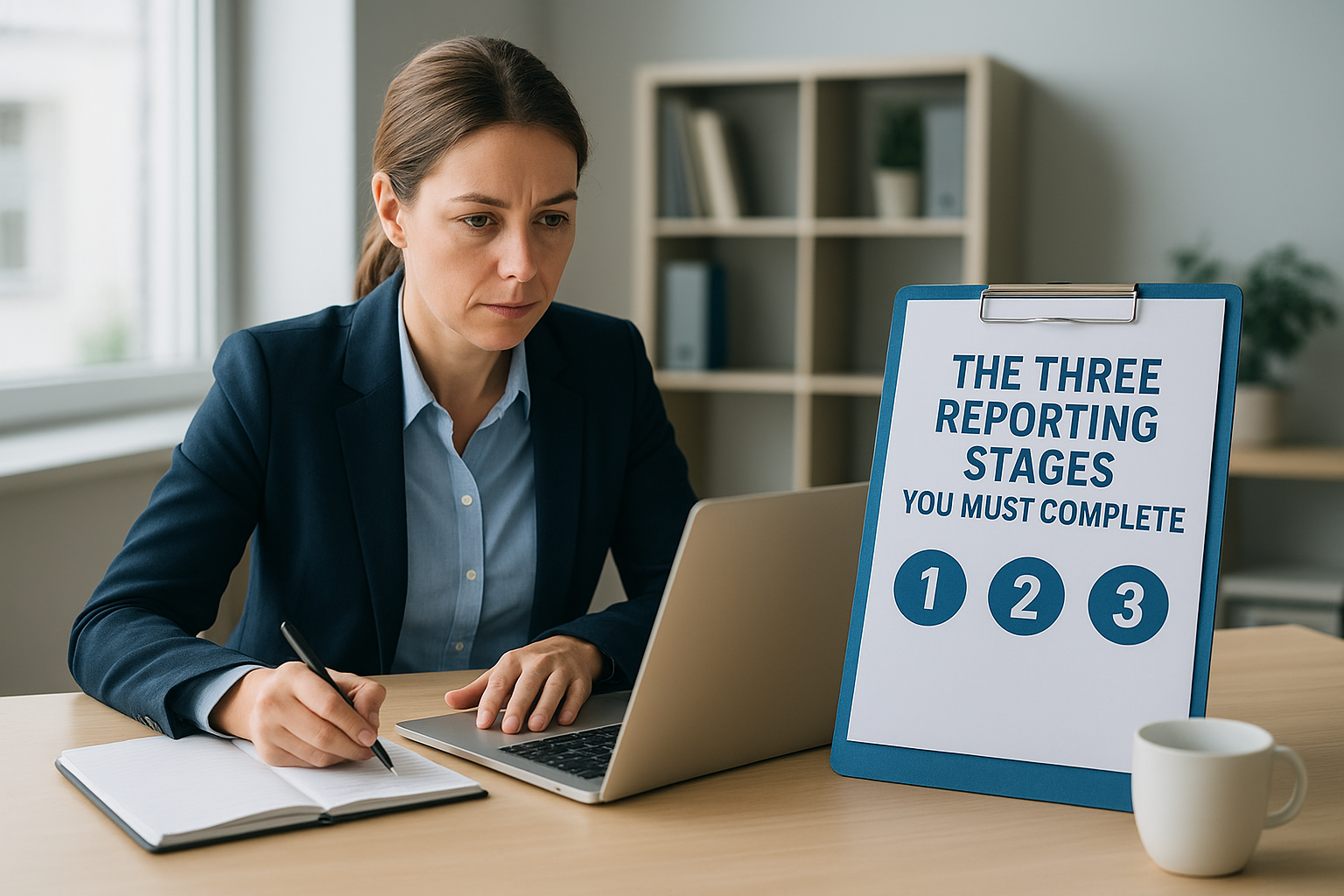 The three reporting stages you must complete