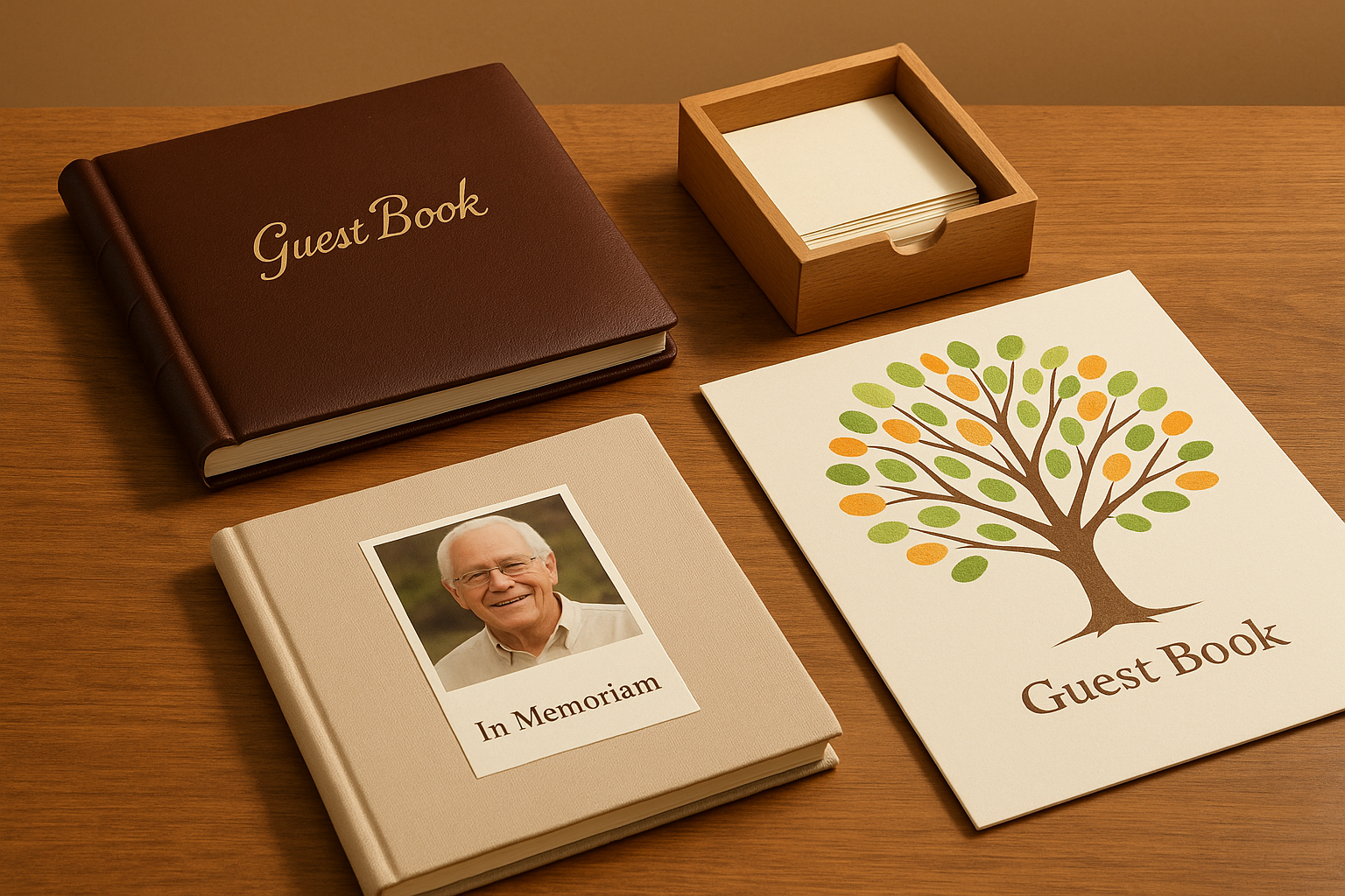 Types of funeral guest books to consider