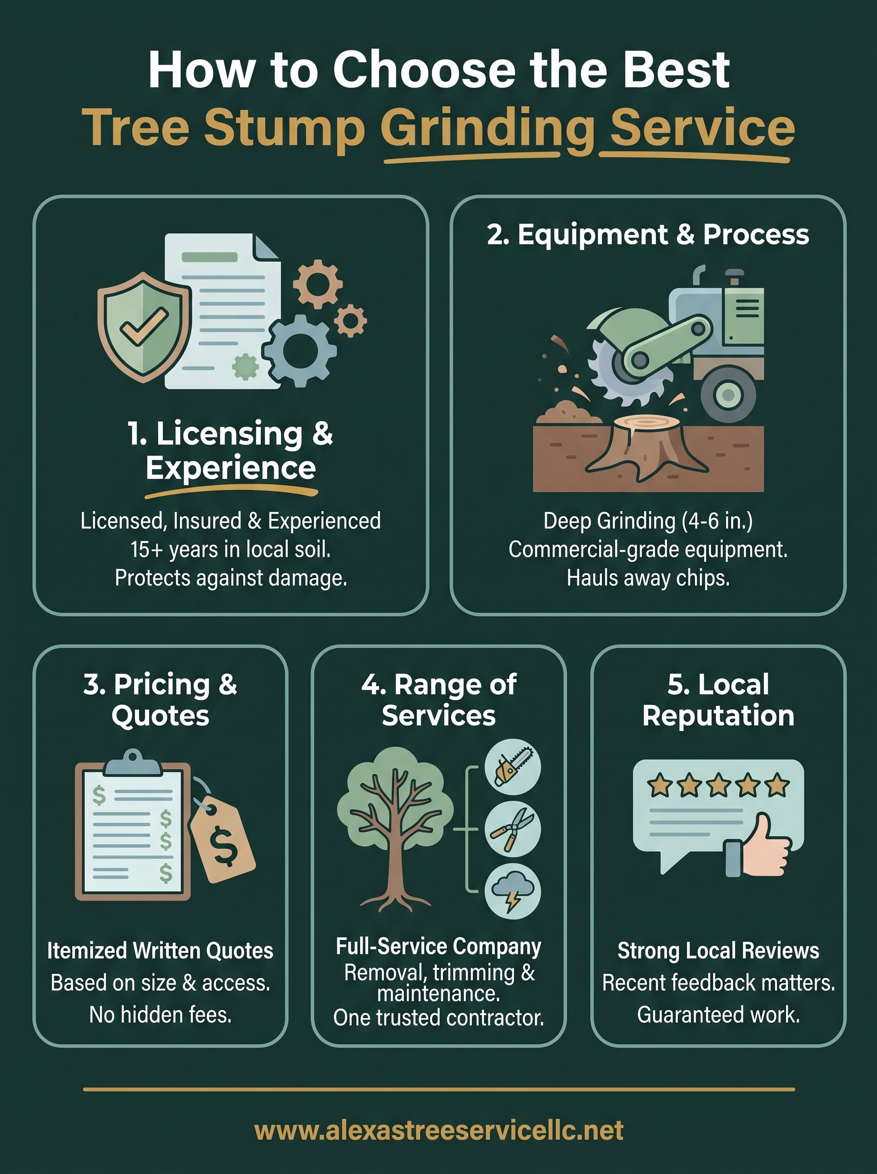 tree stump grinding near me infographic