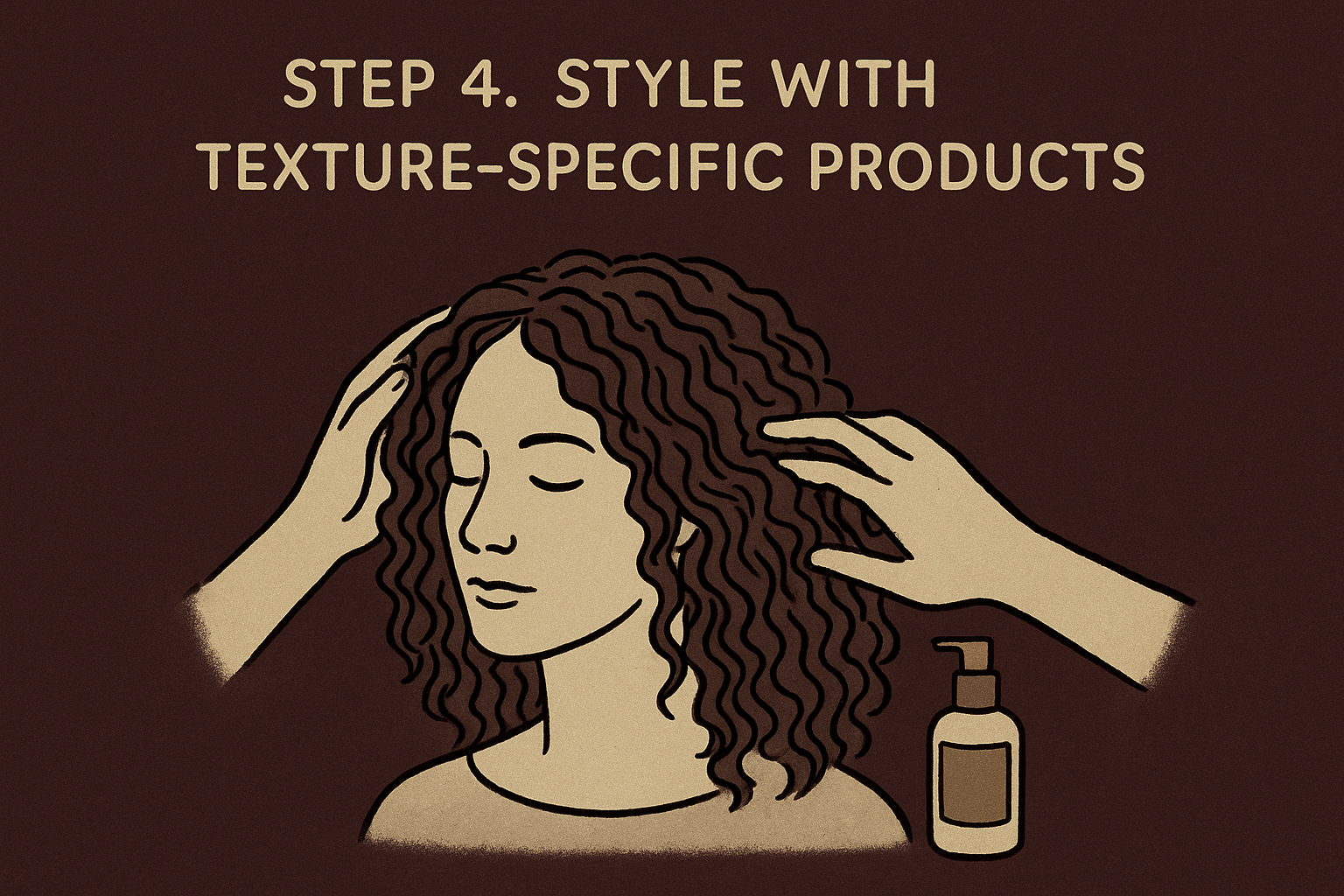 Step 4. Style with texture-specific products