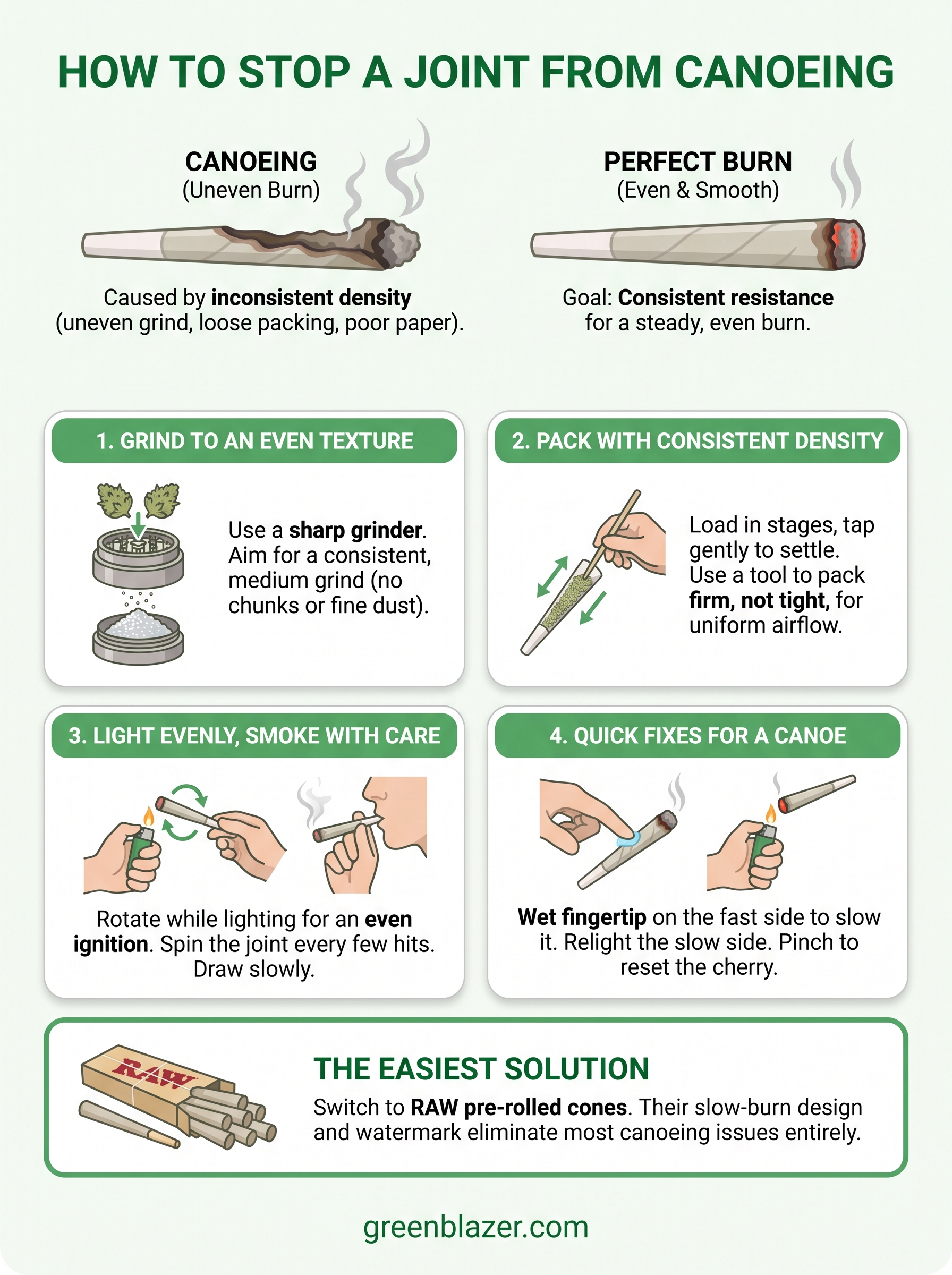 how to stop a joint from canoeing infographic