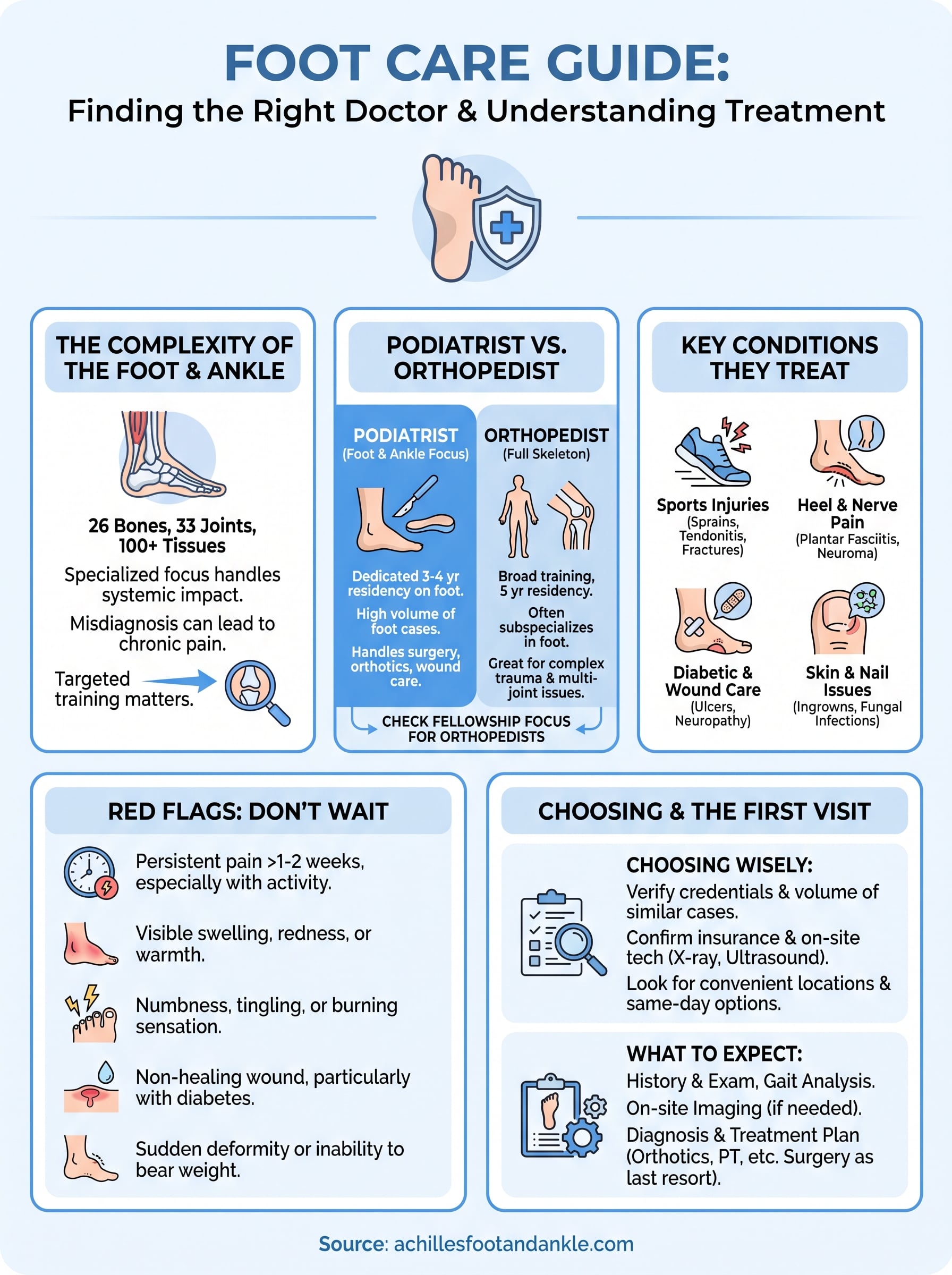 doctor for foot infographic