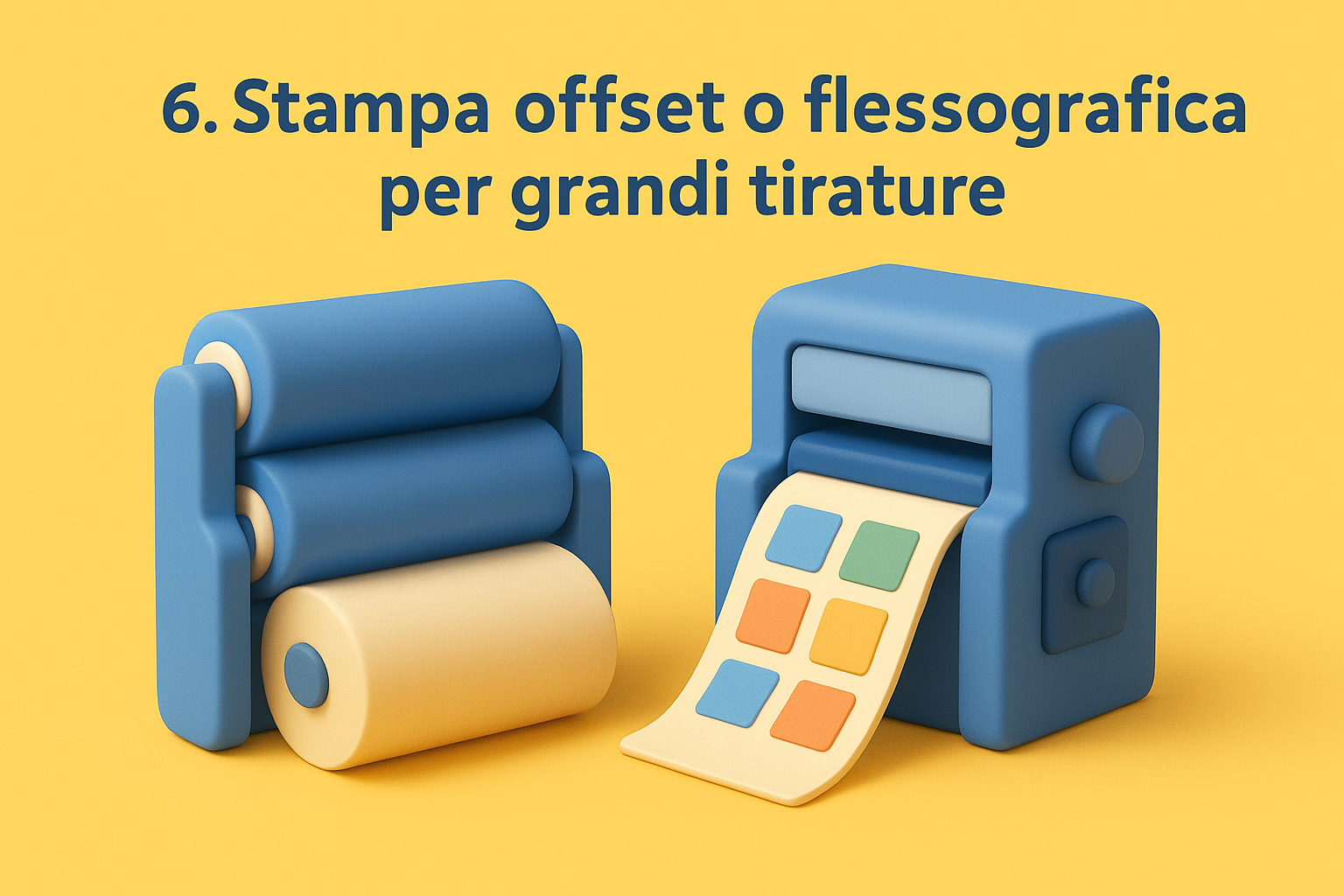 6. Stampa offset o flessografica per grandi tirature