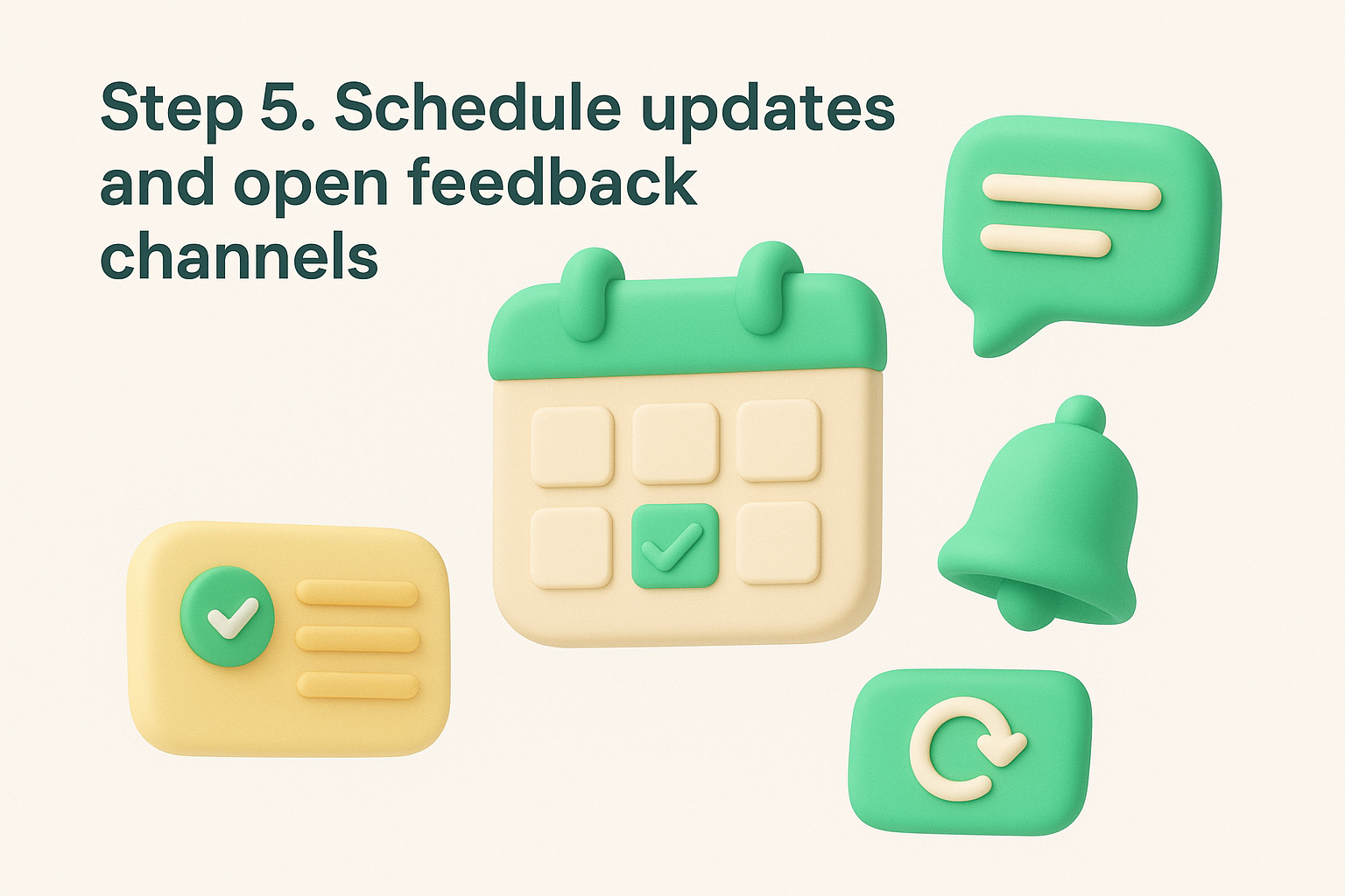 Step 5. Schedule updates and open feedback channels