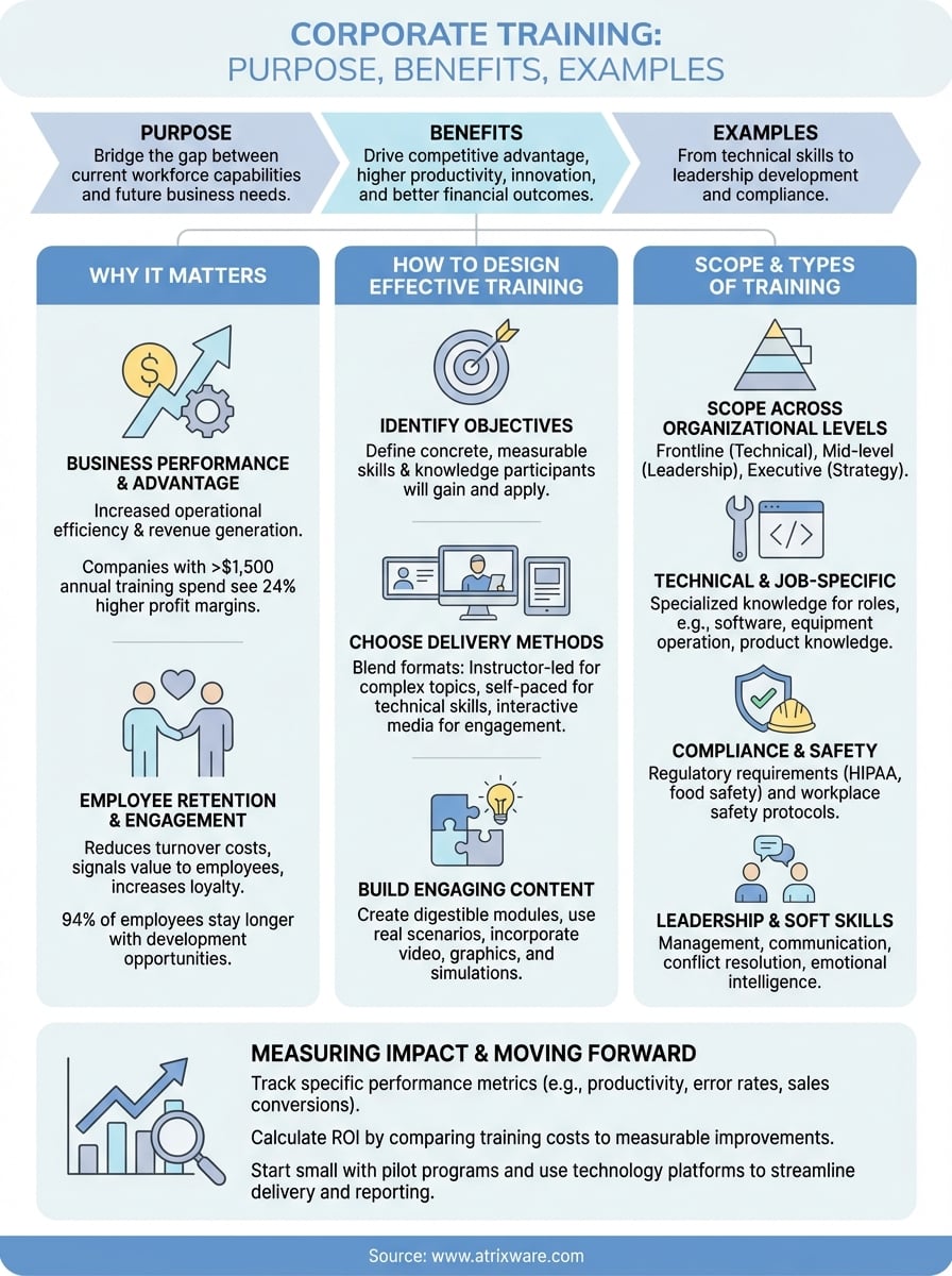 corporate training definition infographic