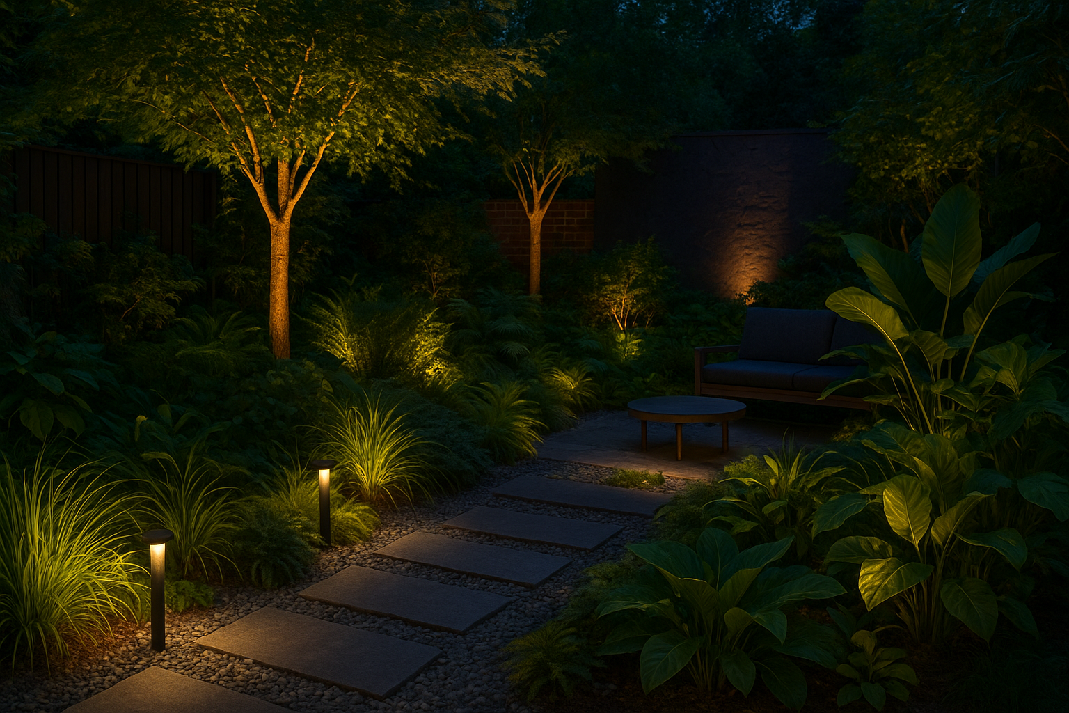 12. Install layered lighting for evening use