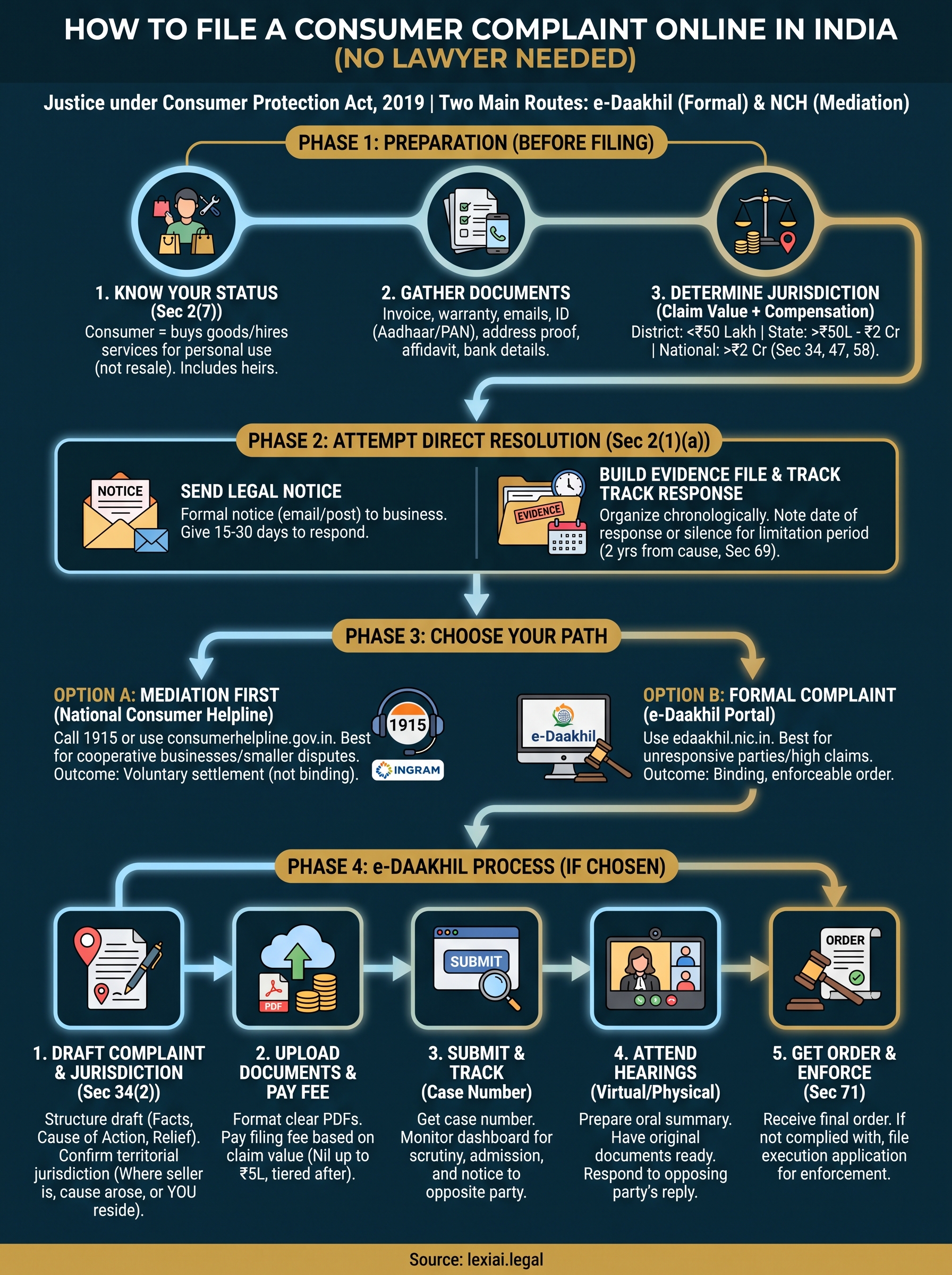 how to file a consumer complaint online infographic