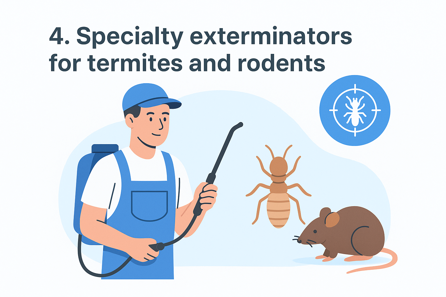 4. Specialty exterminators for termites and rodents