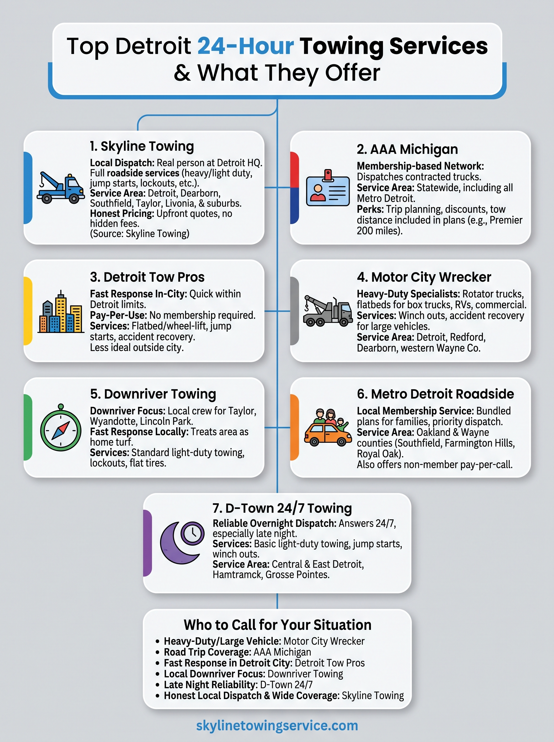 24 hour towing companies near me infographic