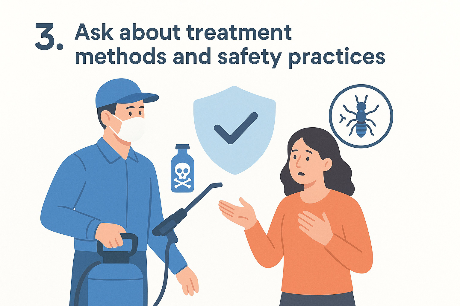 3. Ask about treatment methods and safety practices