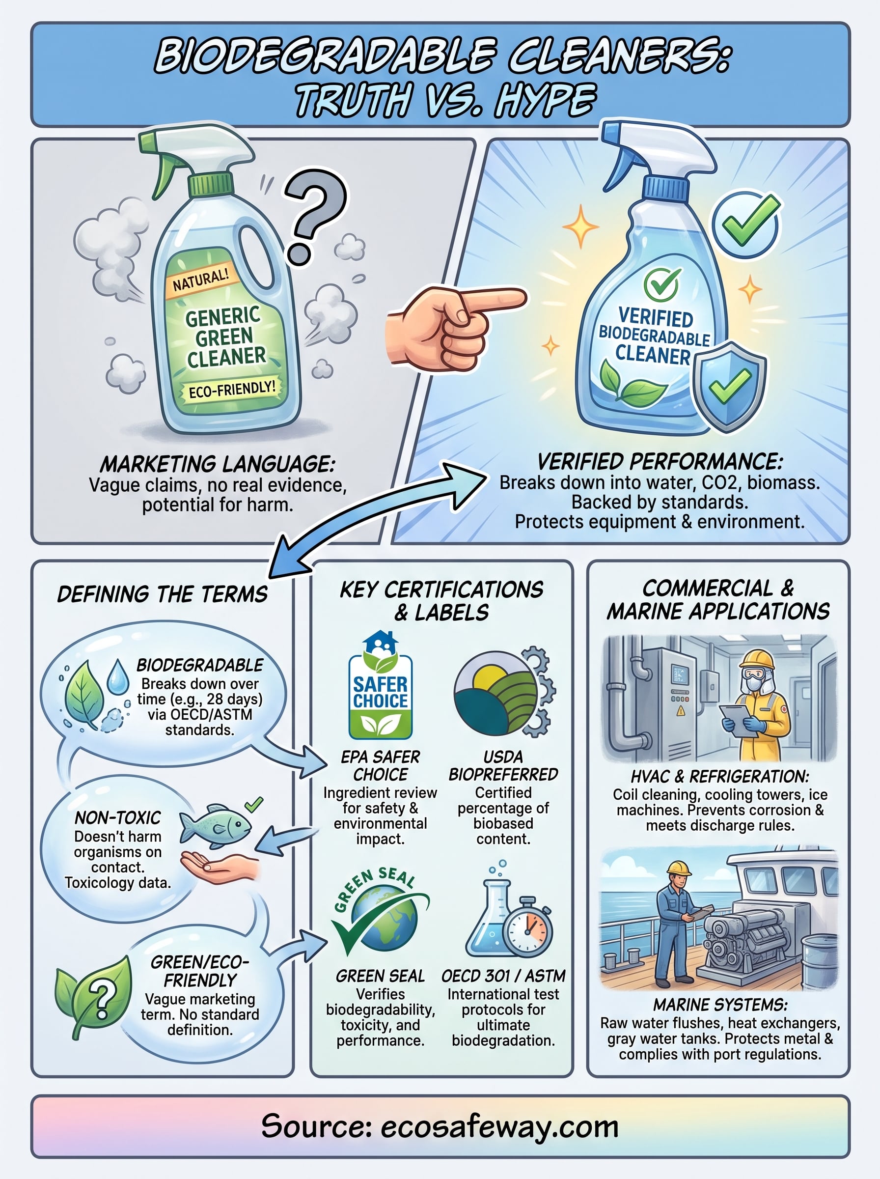 biodegradable cleaner infographic