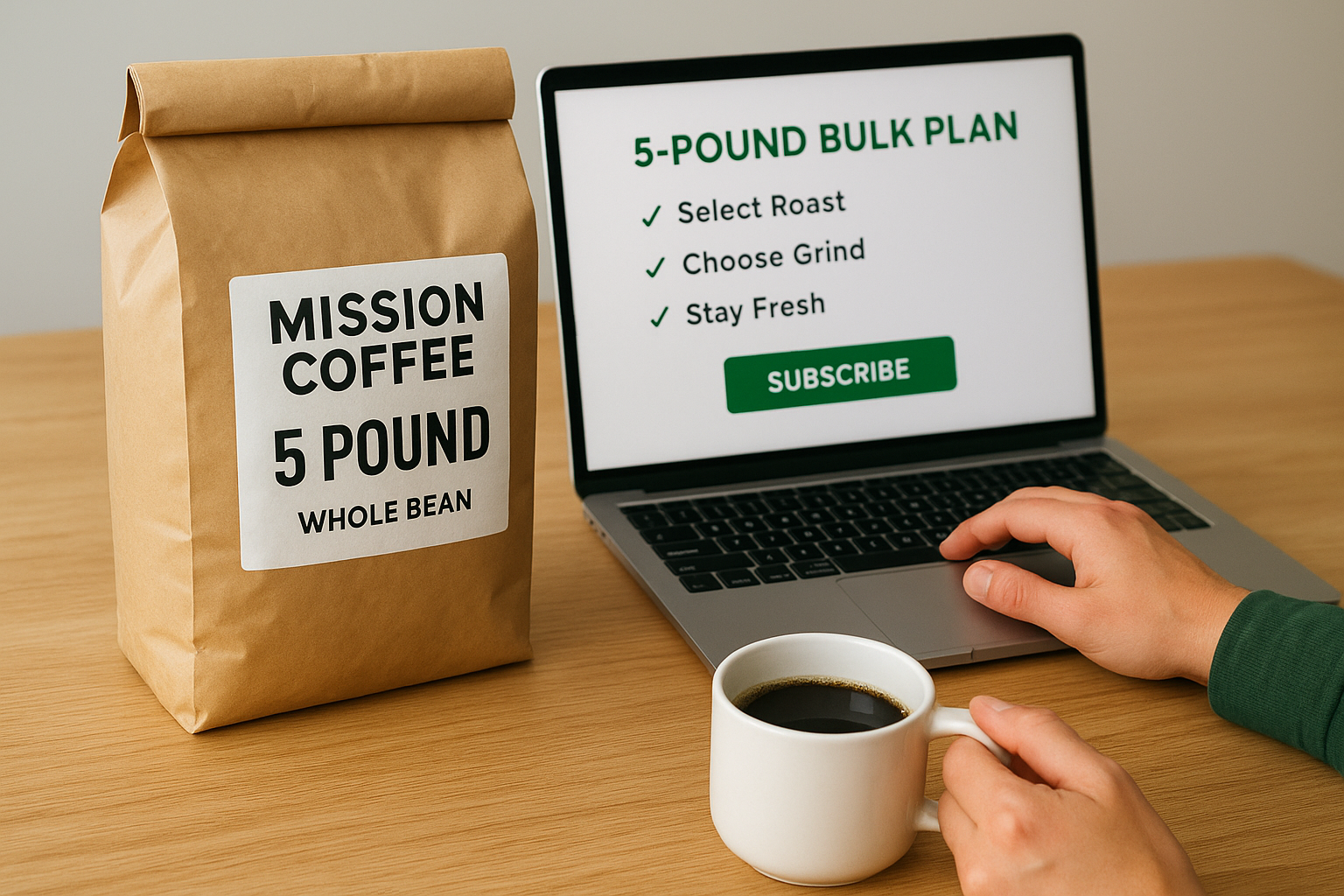 How the Mission Coffee bulk plan works