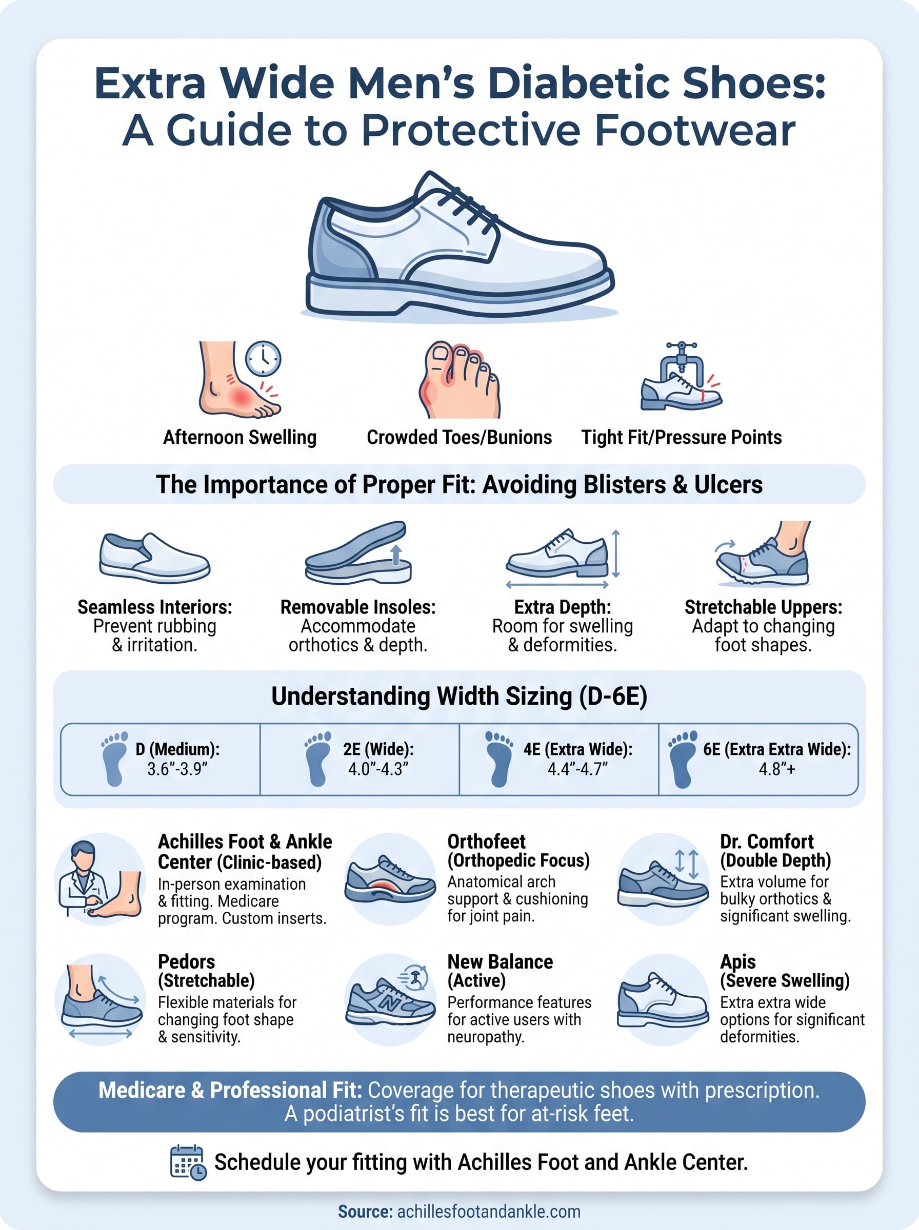 extra wide mens diabetic shoes infographic