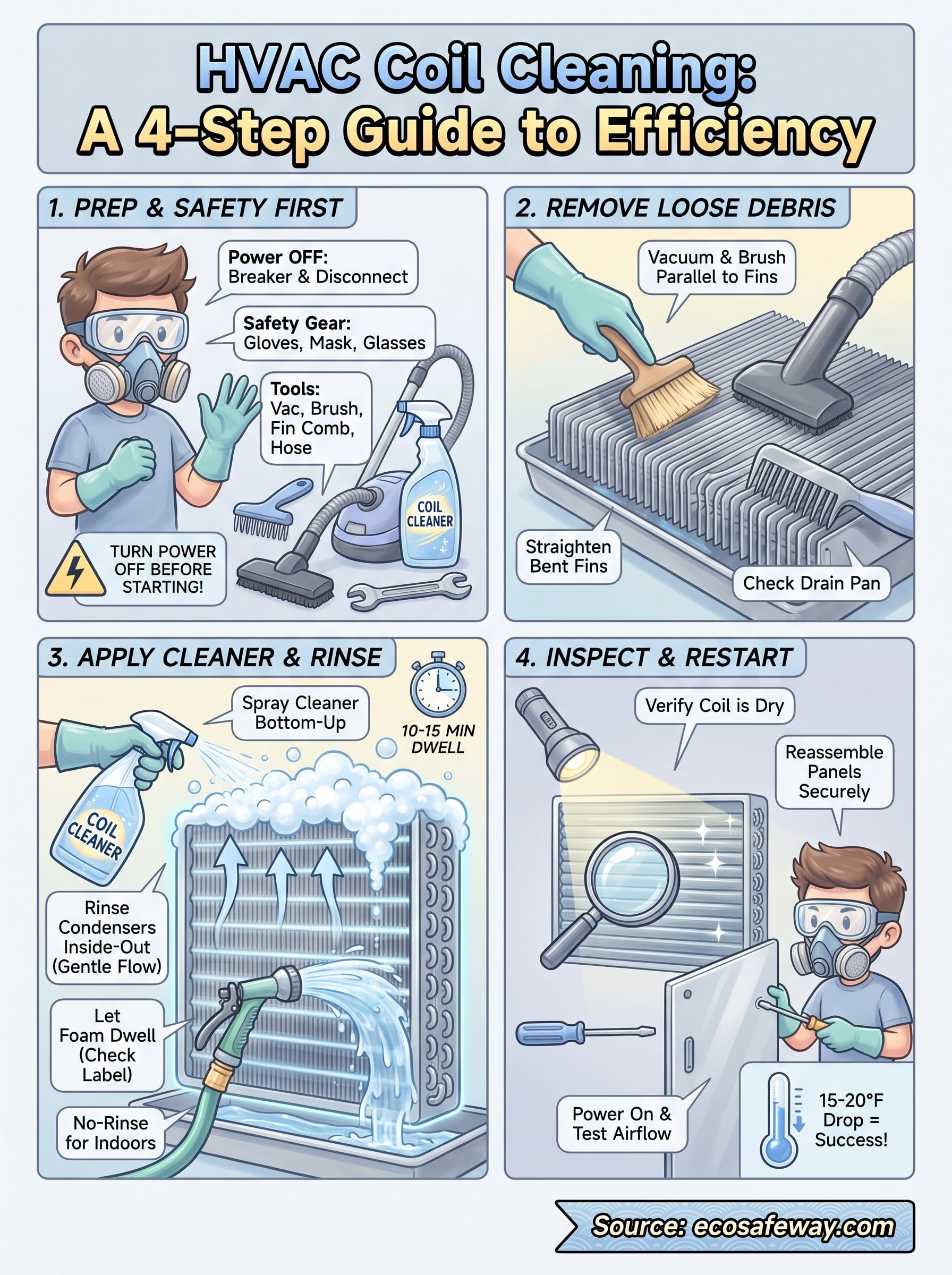 hvac coil cleaning infographic